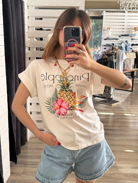 T-shirt stampa ananas Susy Mix