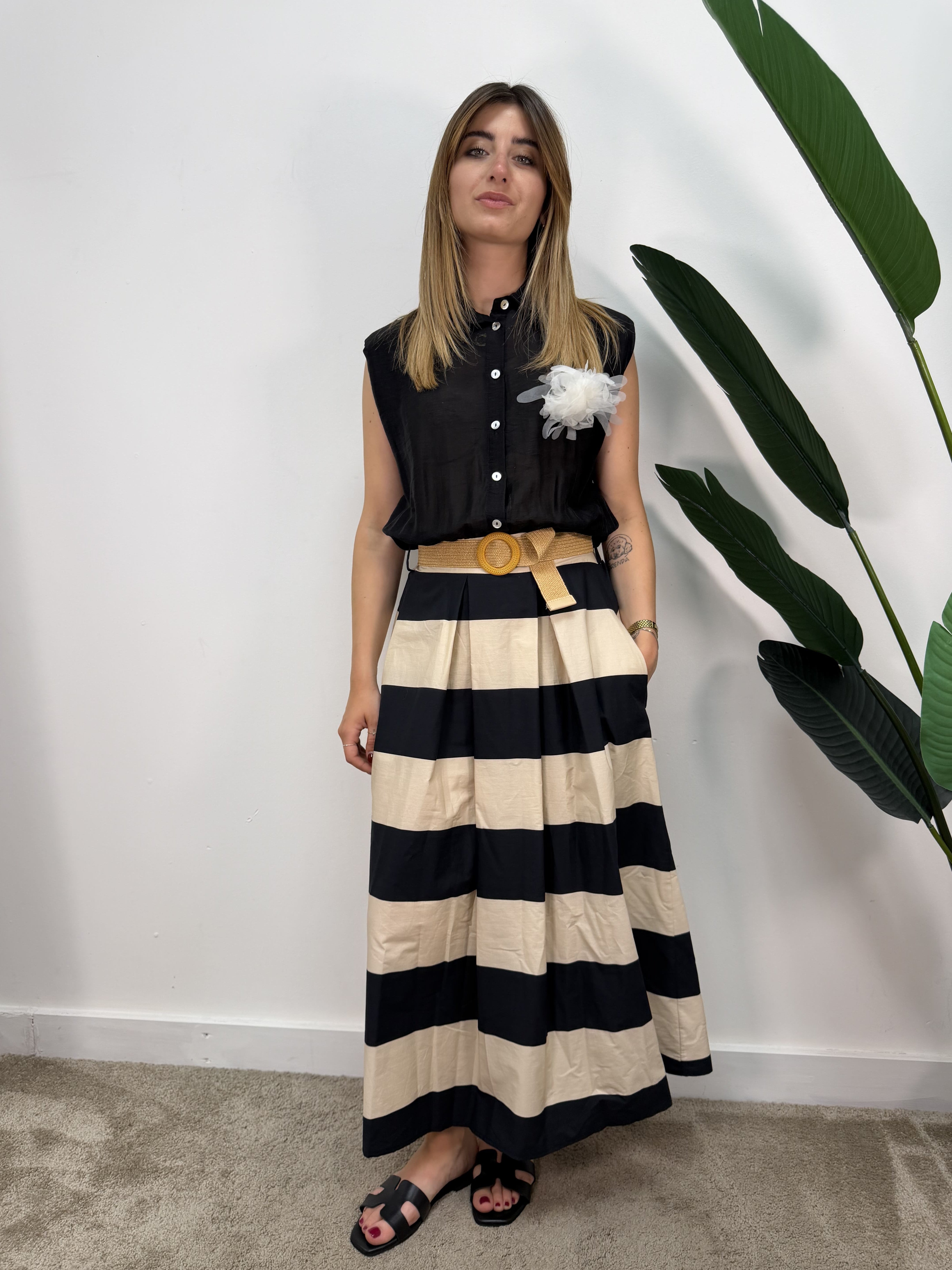 Abito combinato fantasia righe Susy Mix