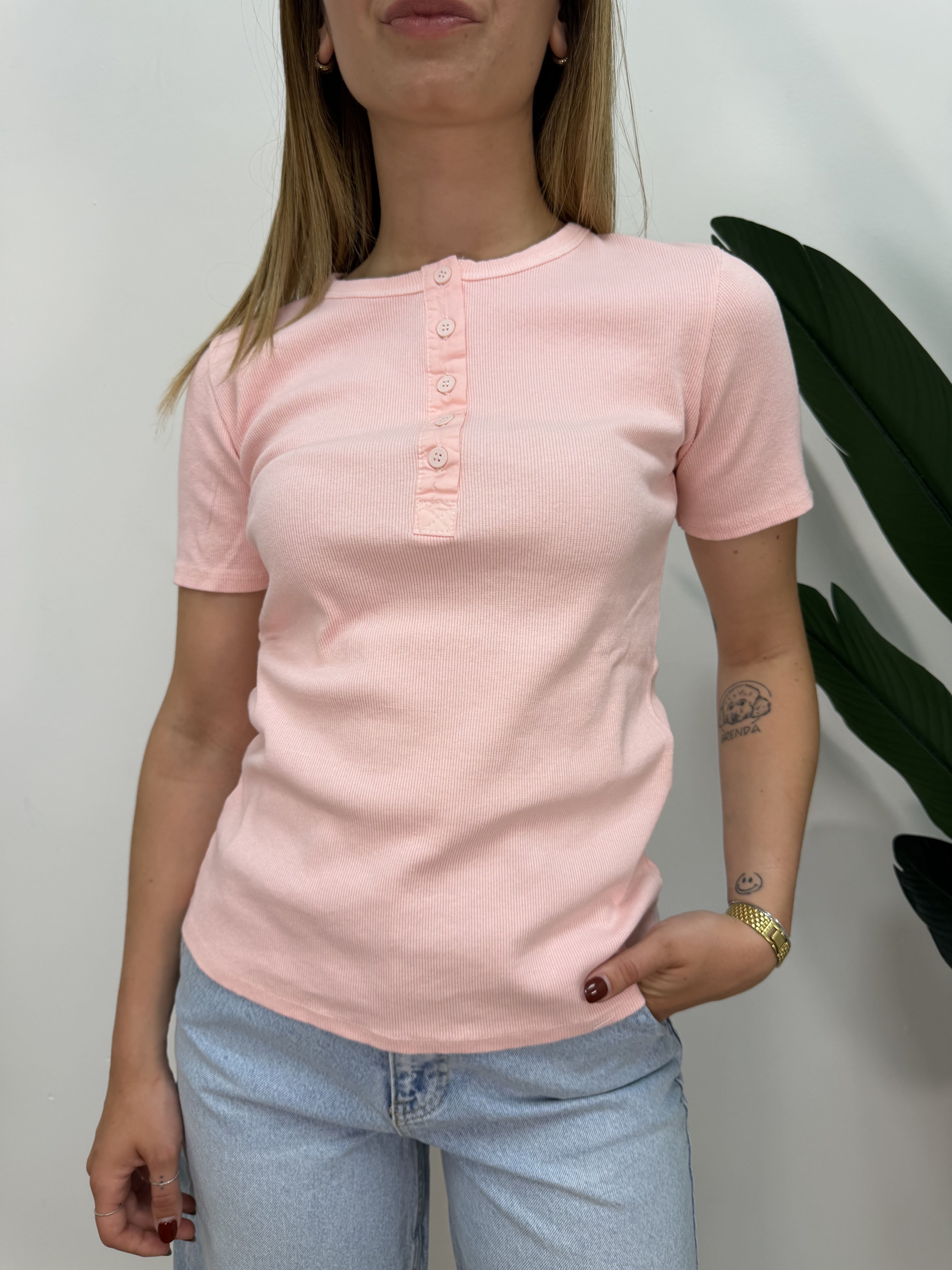 T-Shirt serafino 100% cotone Tensione In