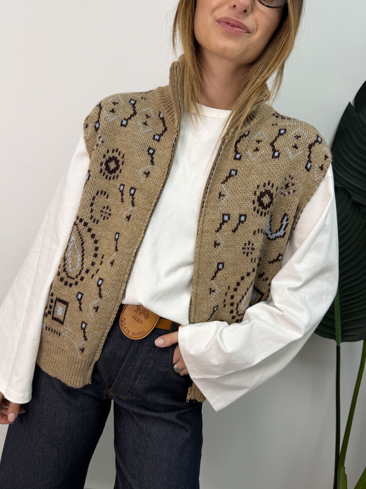 Gilet jacquard bandana MyD