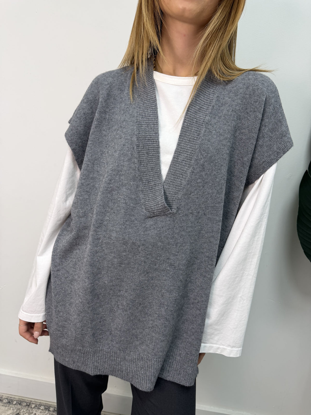 Maxi gilet in maglia Susy Mix