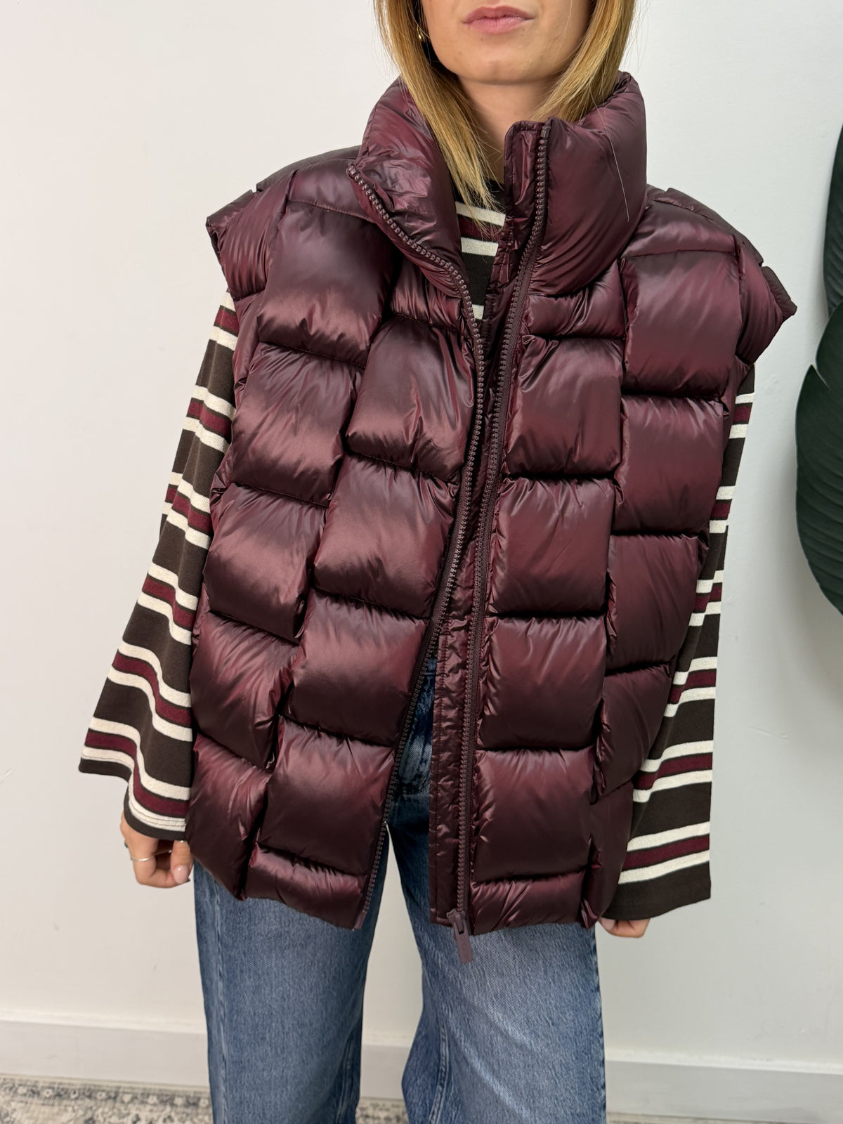 Gilet piumino over intrecciato Vicolo