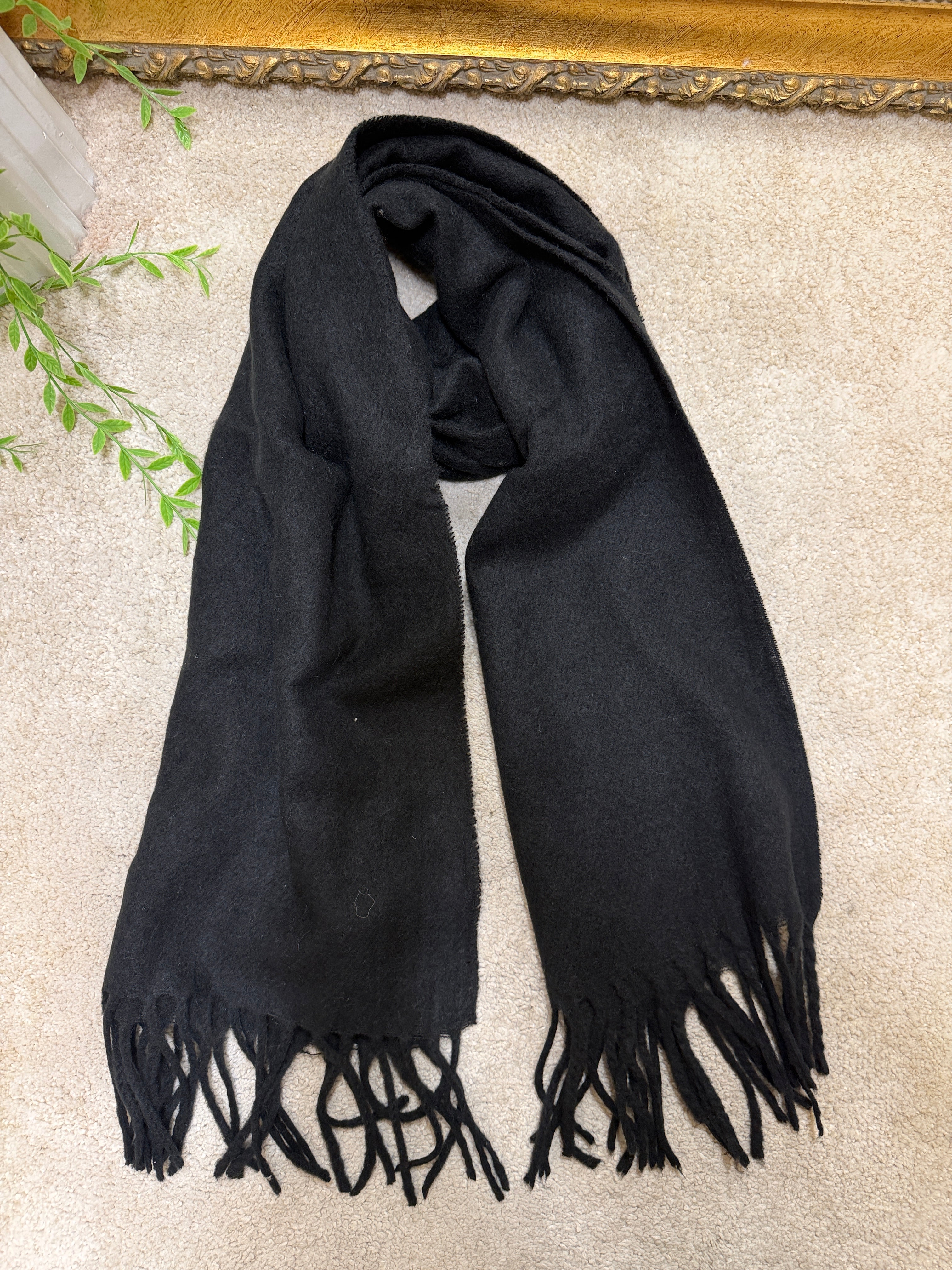 Sciarpa tinta unita con frange MyD