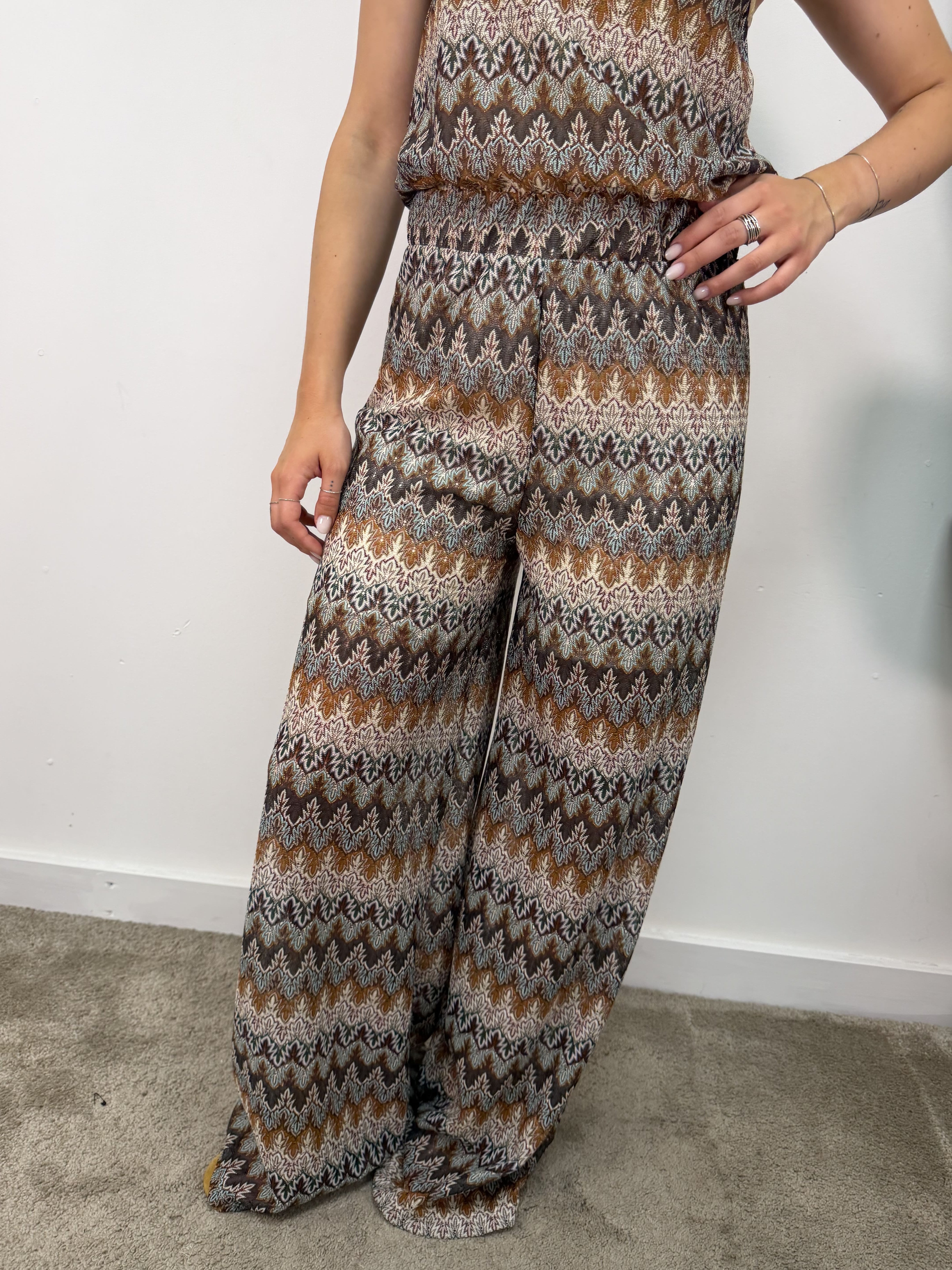 Pantalone palazzo stampa zig zag Susy Mix