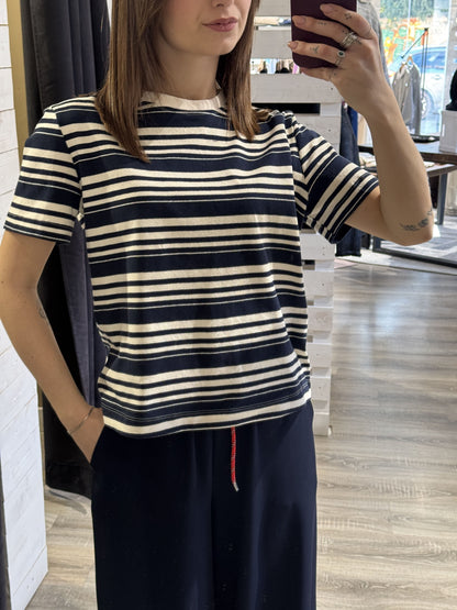 T-shirt girocollo a righe Tensione IN