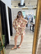 Camicia lino e viscosa stampa rose Tensione In