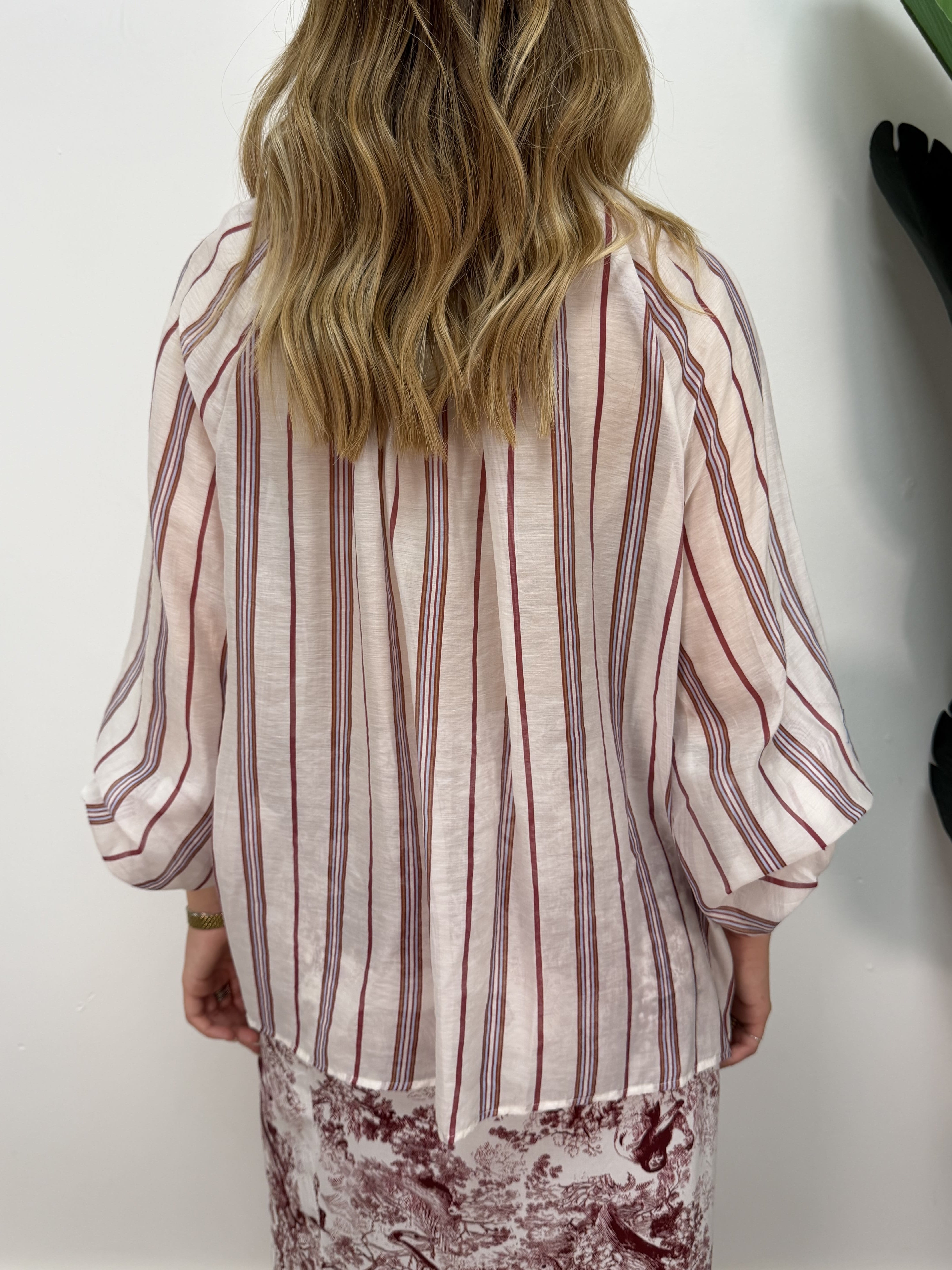 Camicia rigata con nappine Tensione In