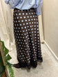 Gonna lunga satin con pois e pizzo Tensione In