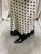 Gonna lunga satin con pois e pizzo Tensione In