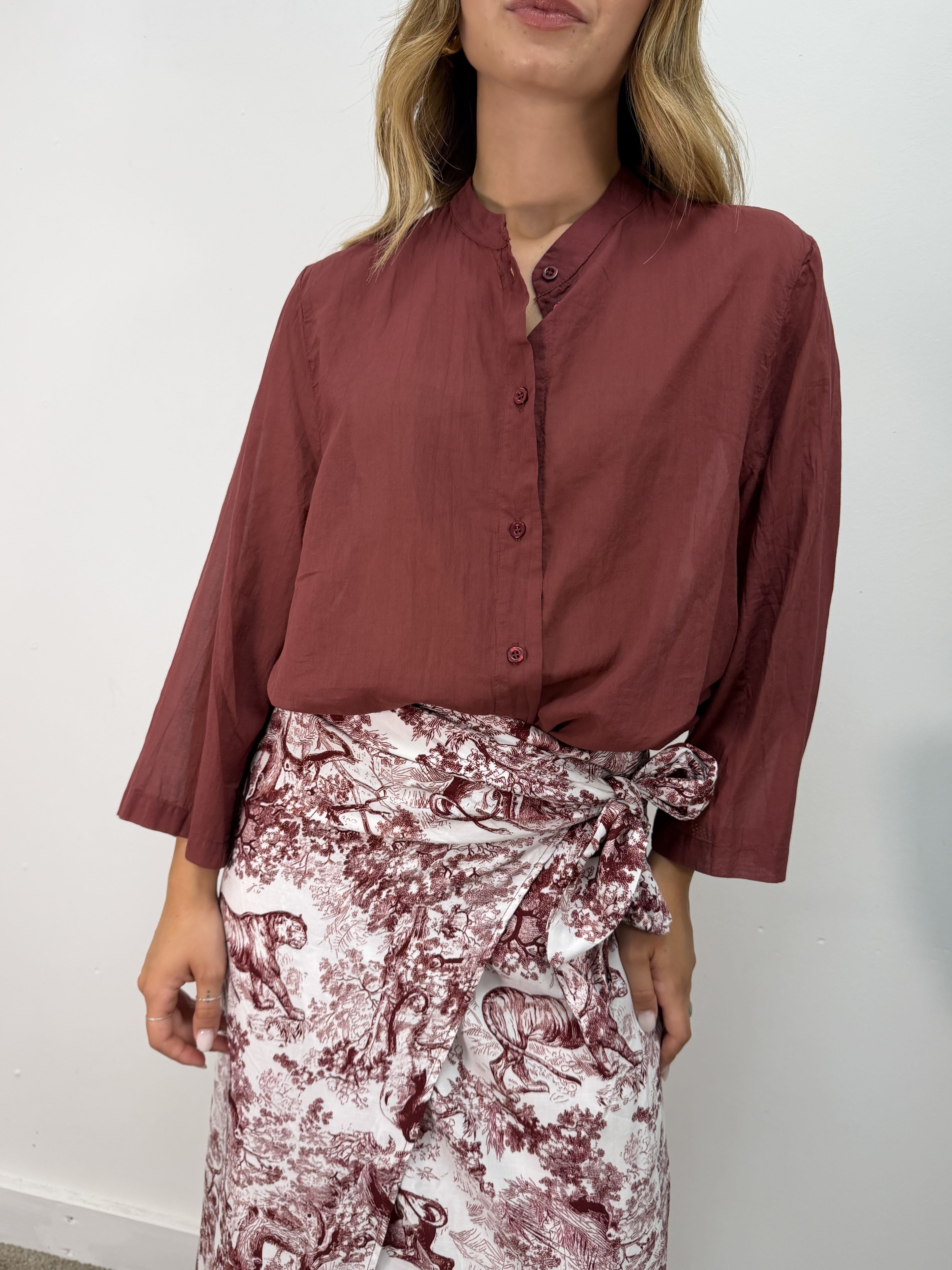 Camicia in mussola di cotone Tensione In