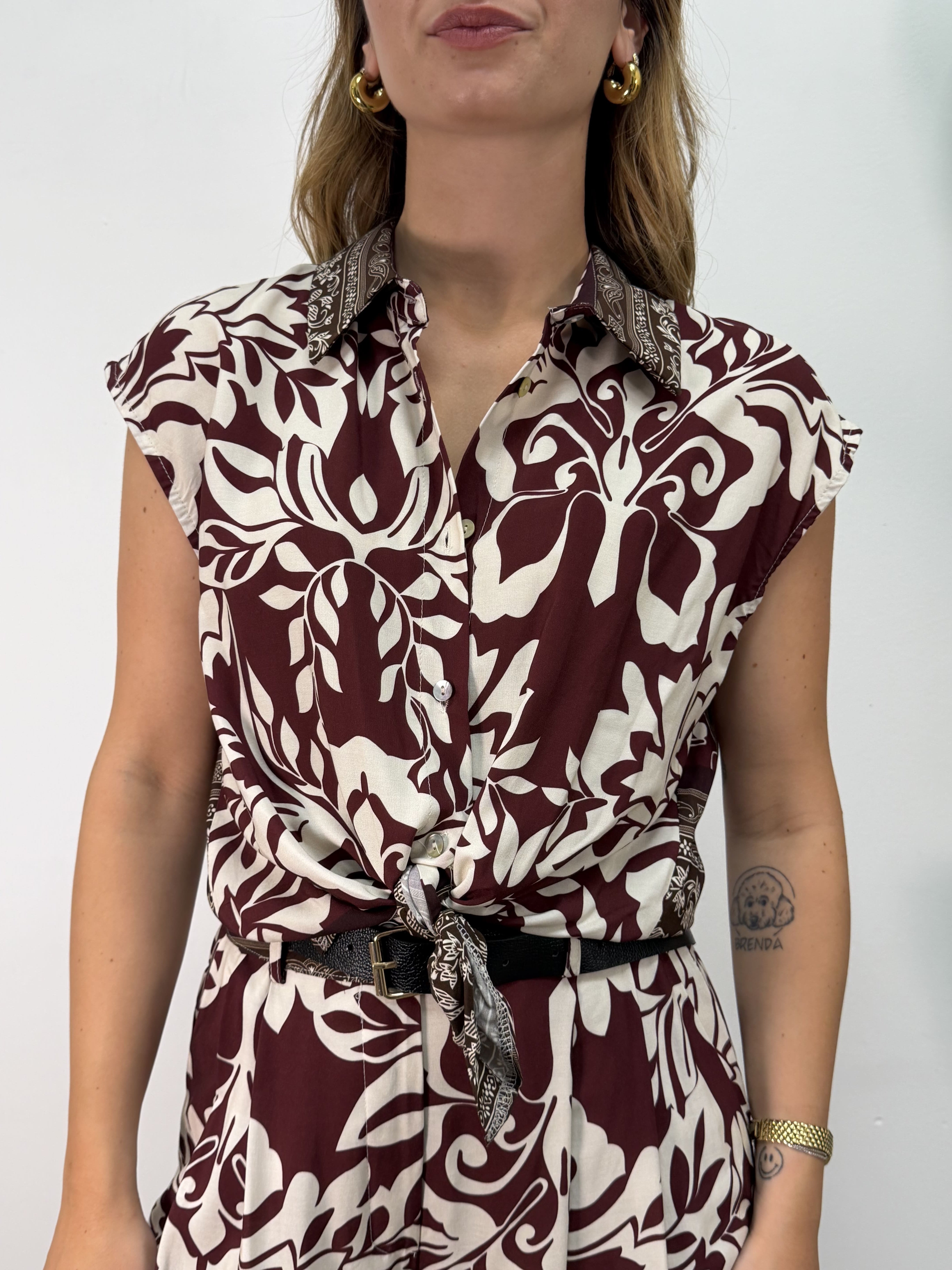 Camicia con nodo fantasia Susy Mix