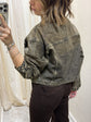 Giacca in denim con strass oversize Myd