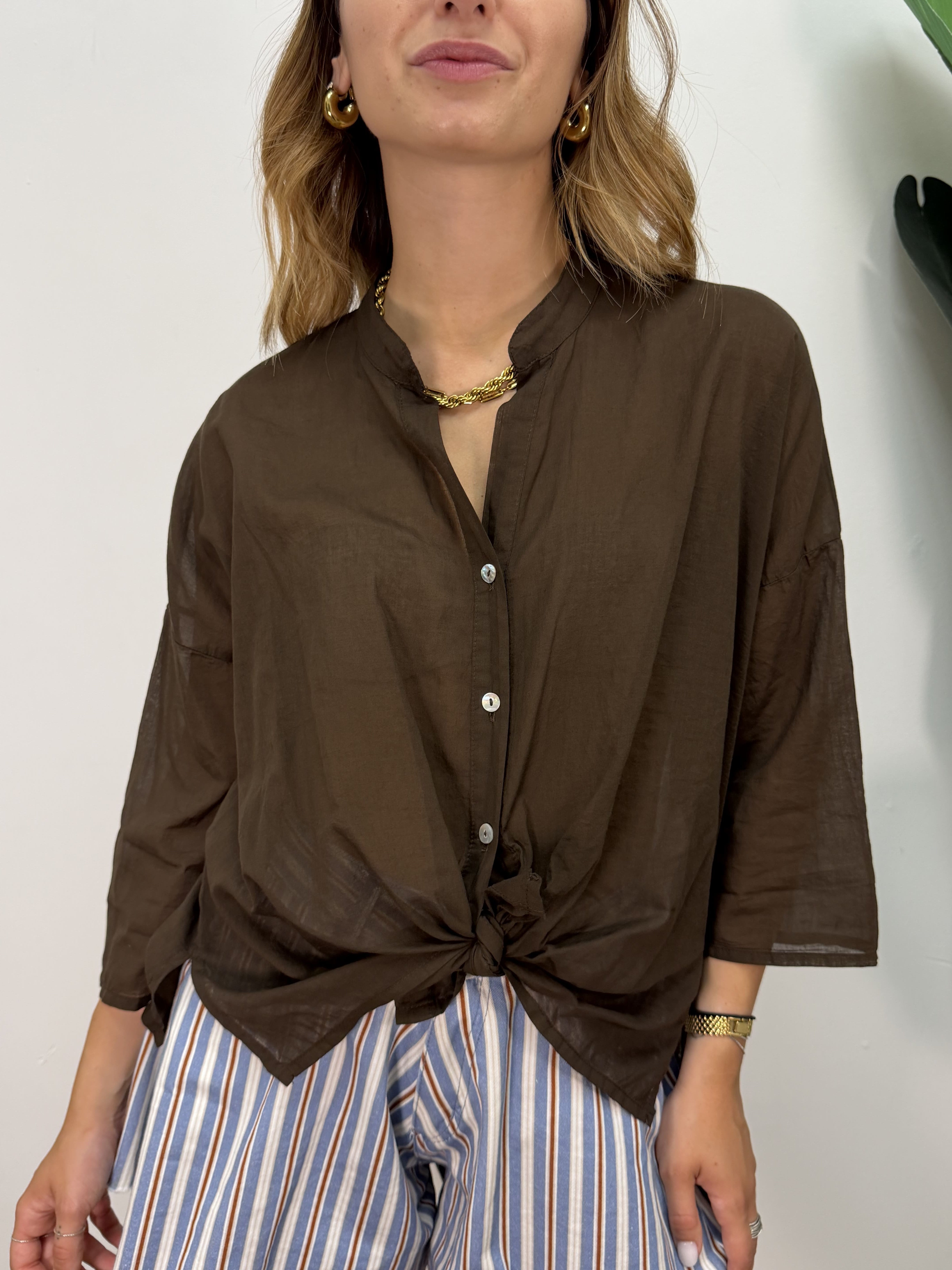 Camicia in mussola di cotone HaveOne THE ISLAND