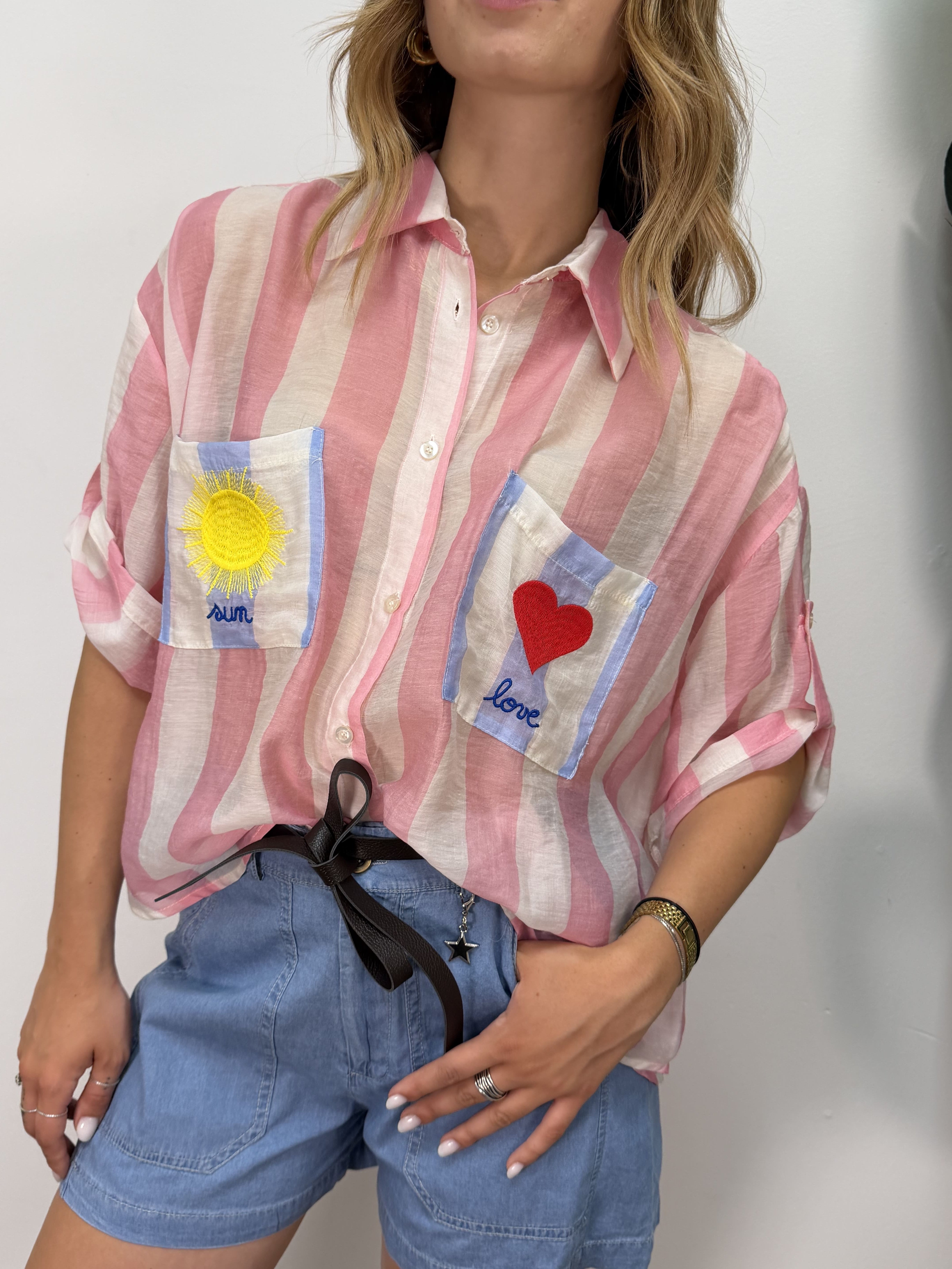 Camicia ricami SUN/LOVE  Tensione In