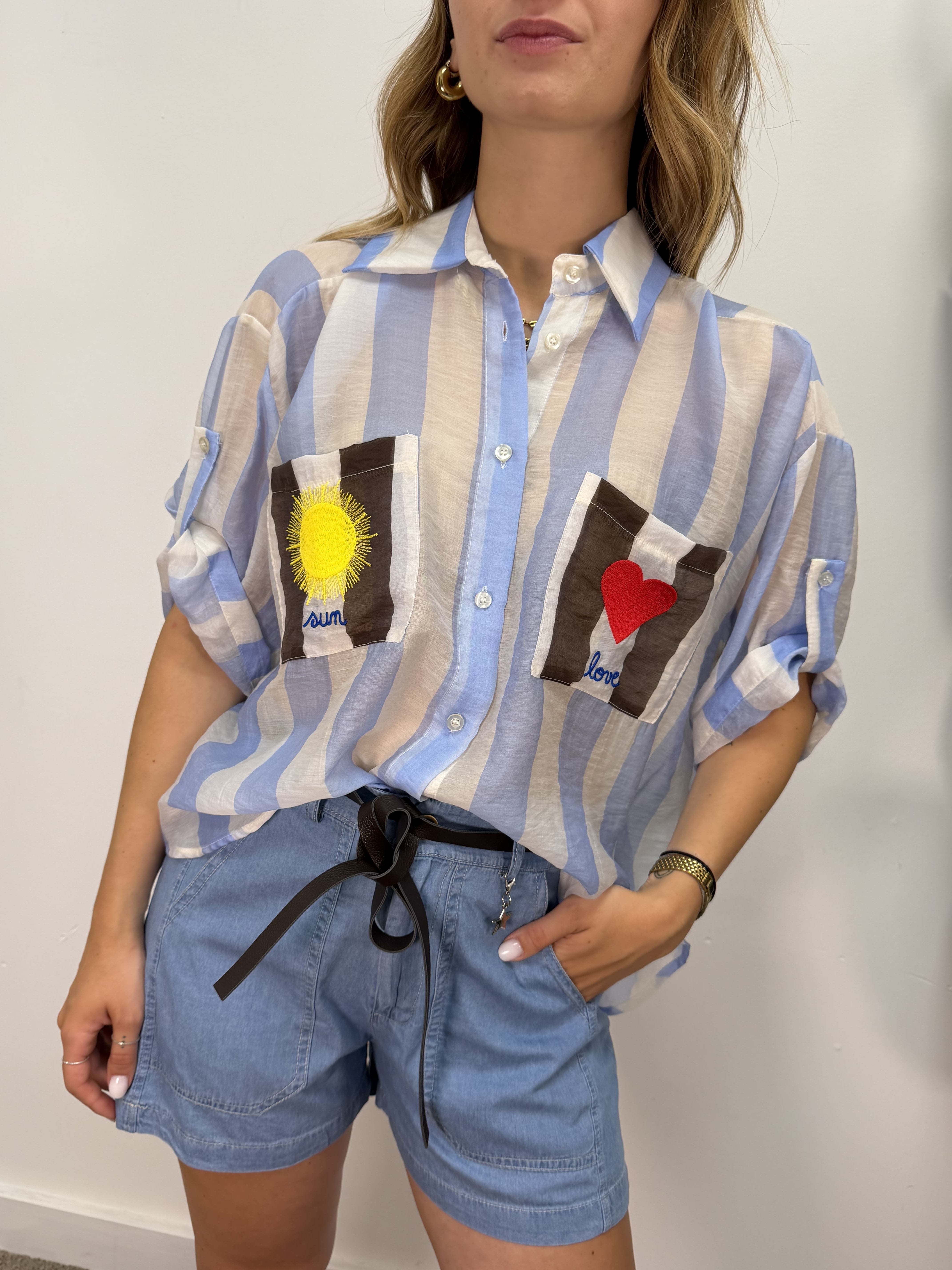 Camicia ricami SUN/LOVE  Tensione In