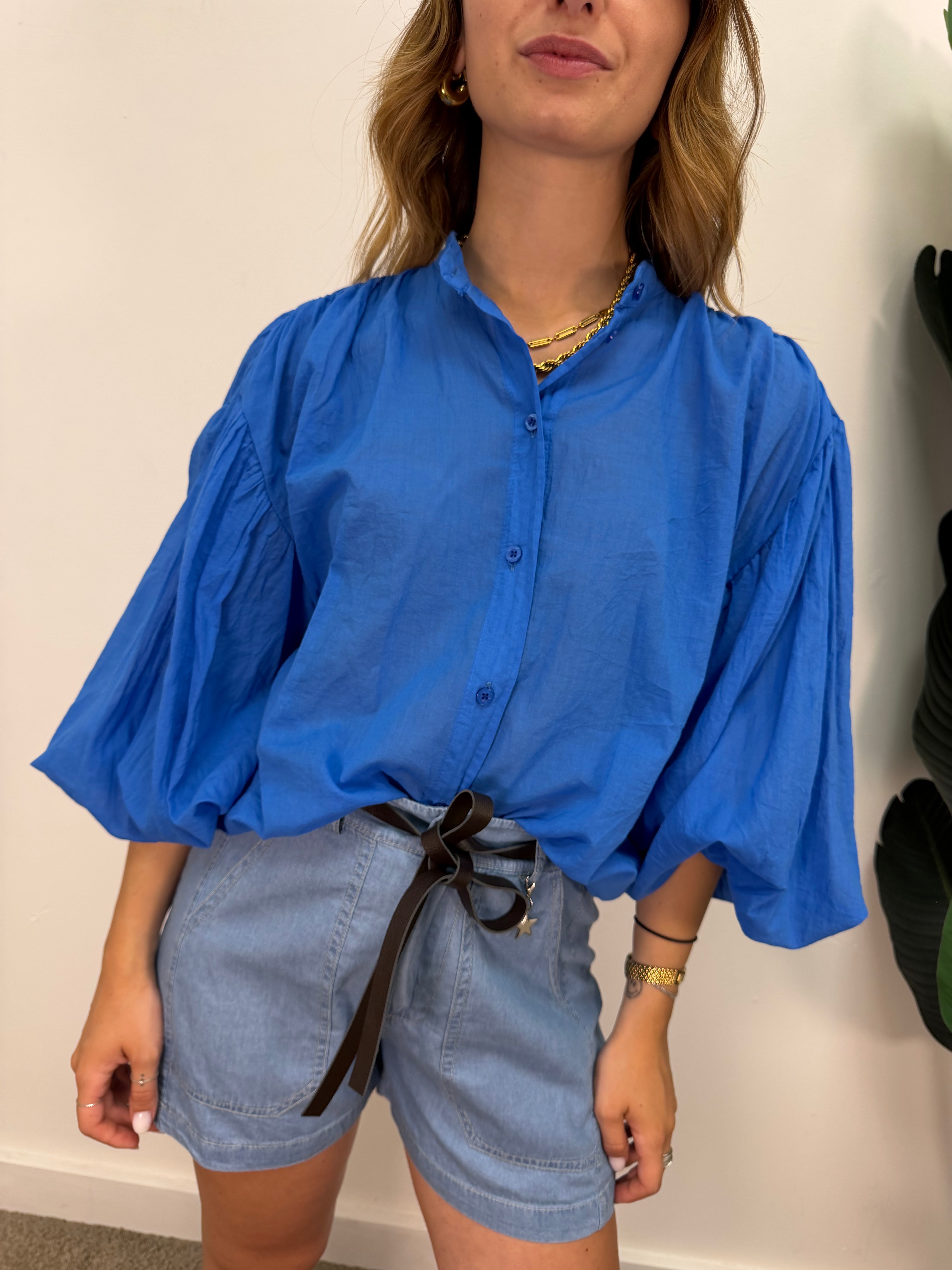 Camicia in mussola di cotone Tensione In