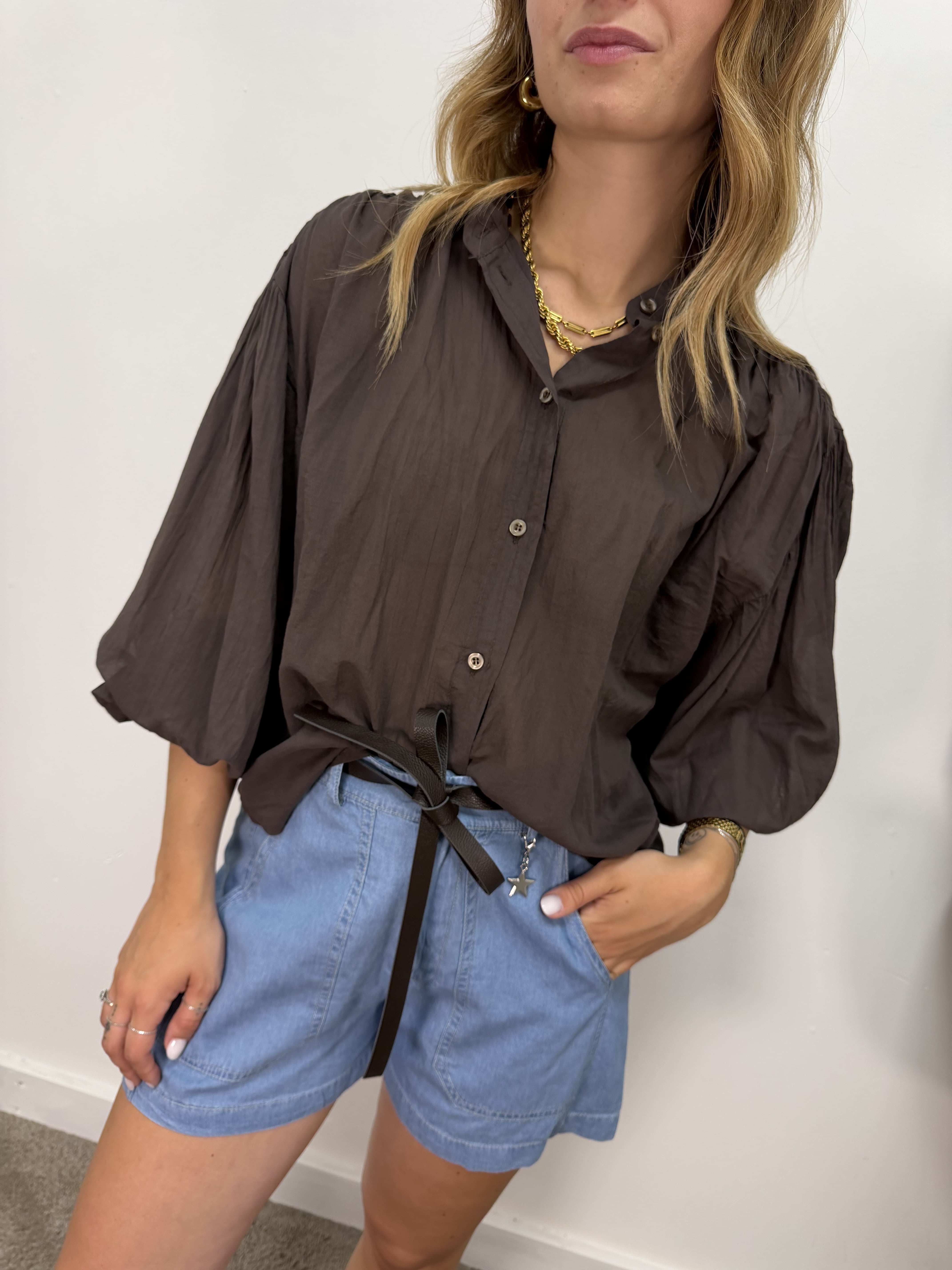 Camicia in mussola di cotone Tensione In