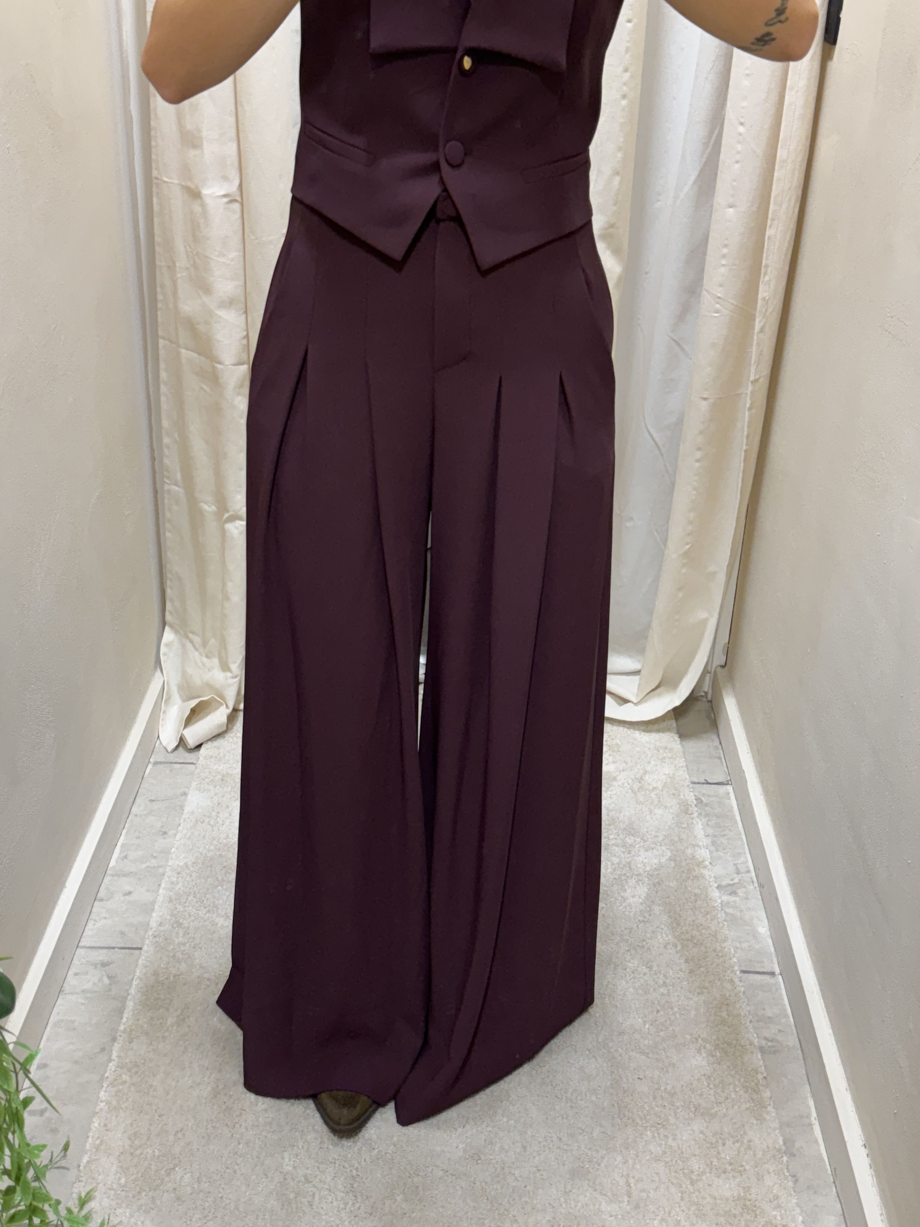Pantalone gamba ampia doppia pinces Imperial