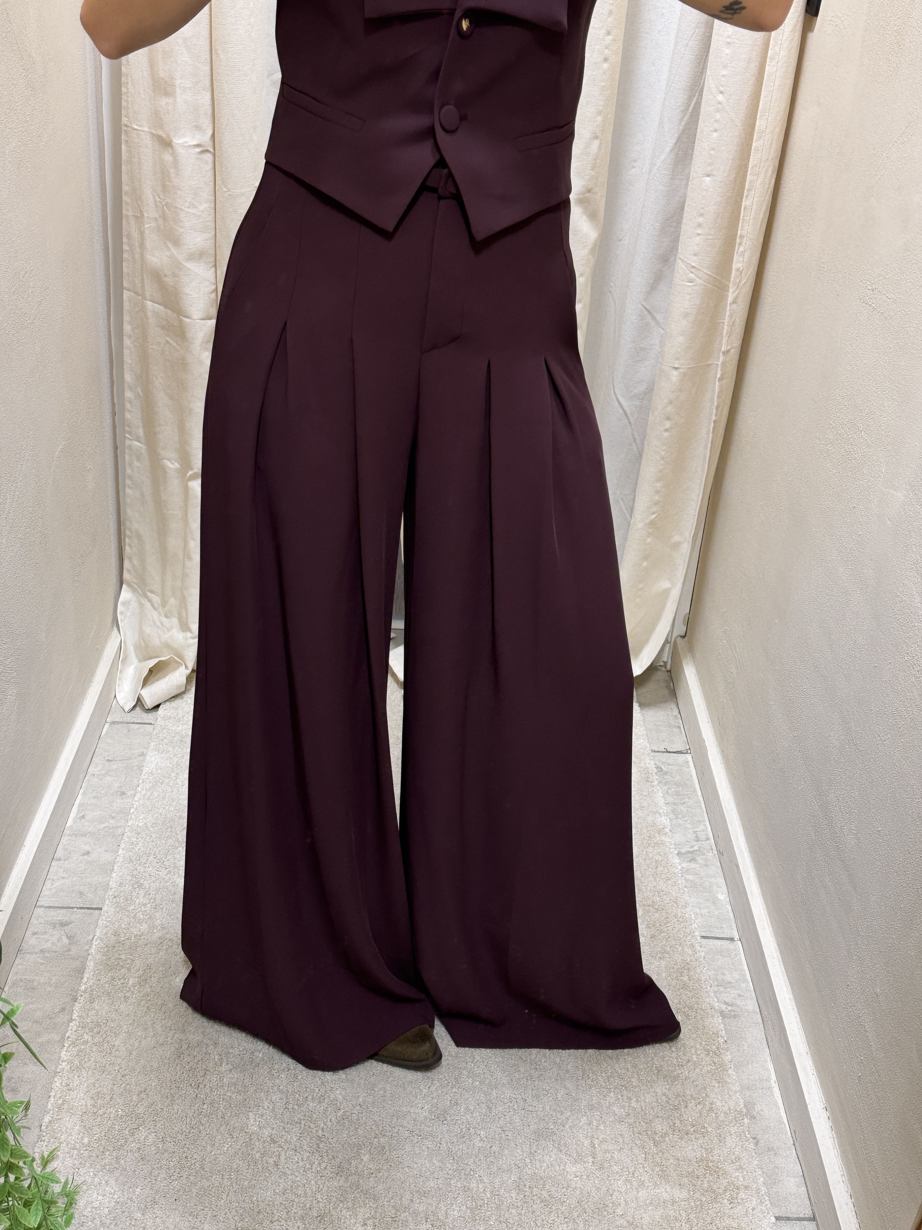 Pantalone gamba ampia doppia pinces Imperial