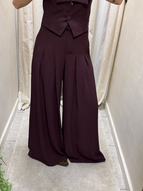 Pantalone gamba ampia doppia pinces Imperial