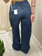 Jeans ampio wide leg con elastico sul retro BSB