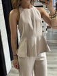 Coordinato top halter + pantalone gamba dritta Susy Mix