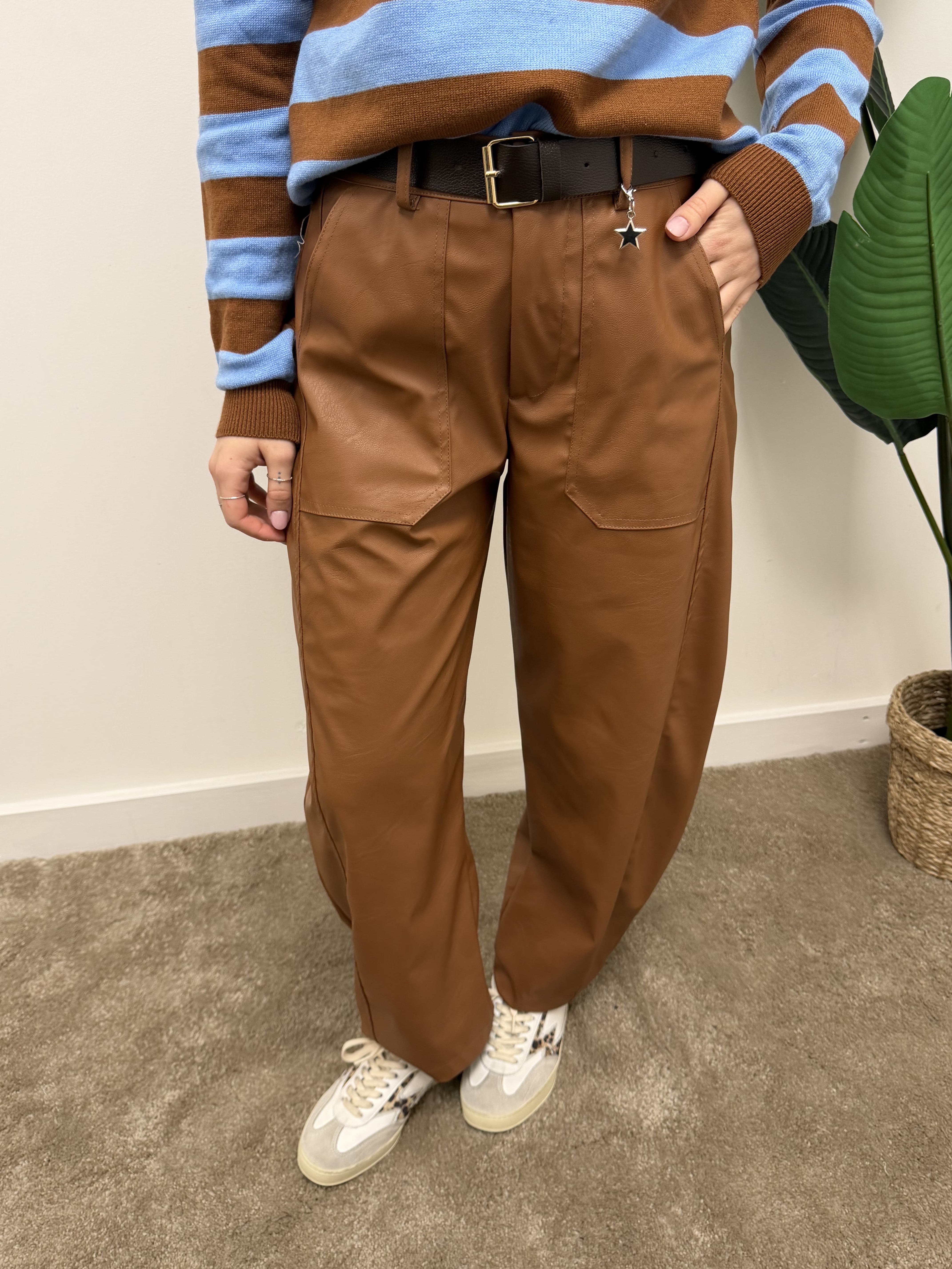 Pantalone stellina in ecopelle Susy Mix