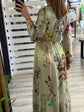 Abito lungo stampa fiori Dixie