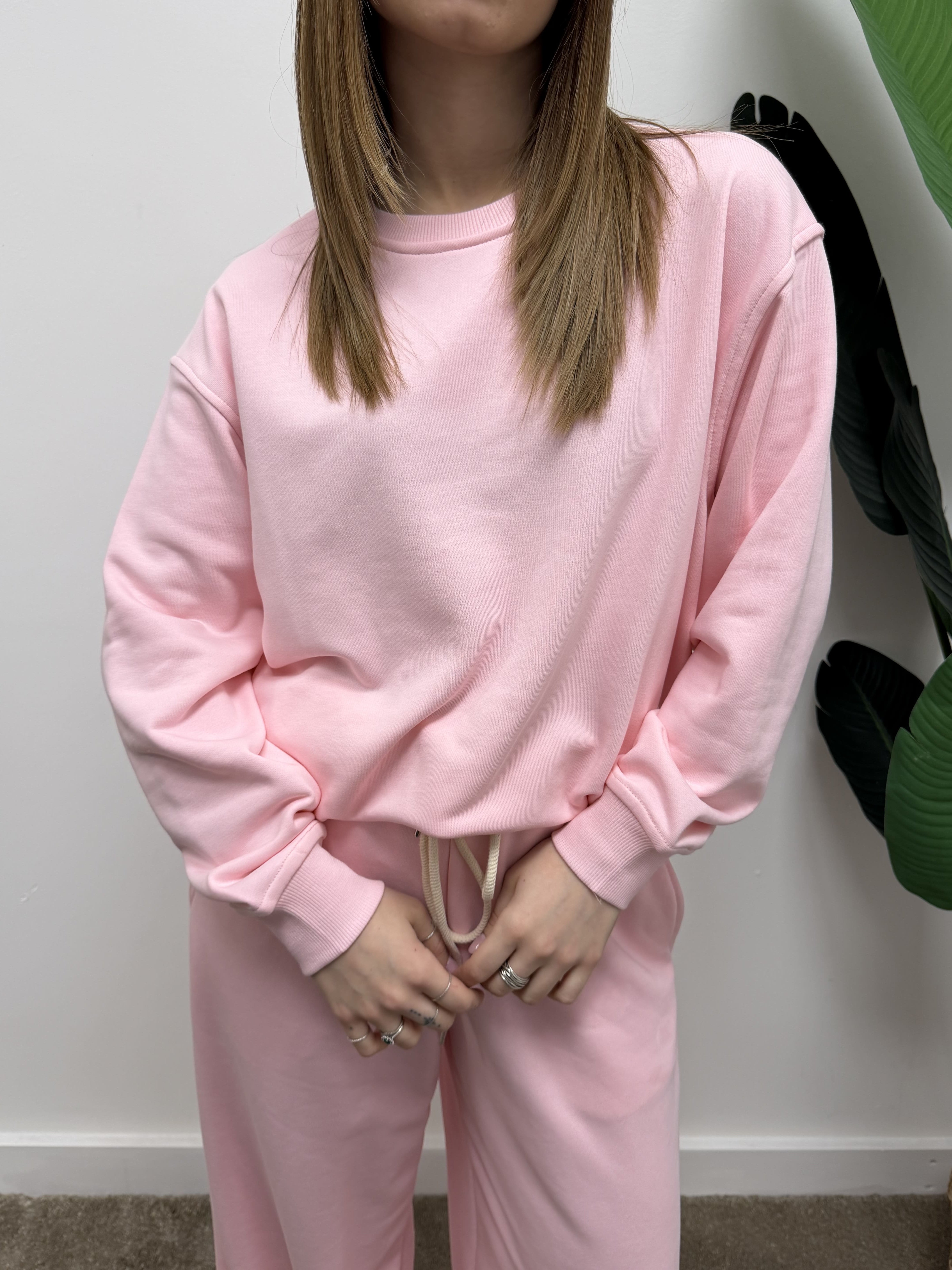 Tuta in felpa garzata girocollo + pantalone gamba dritta Susy Mix