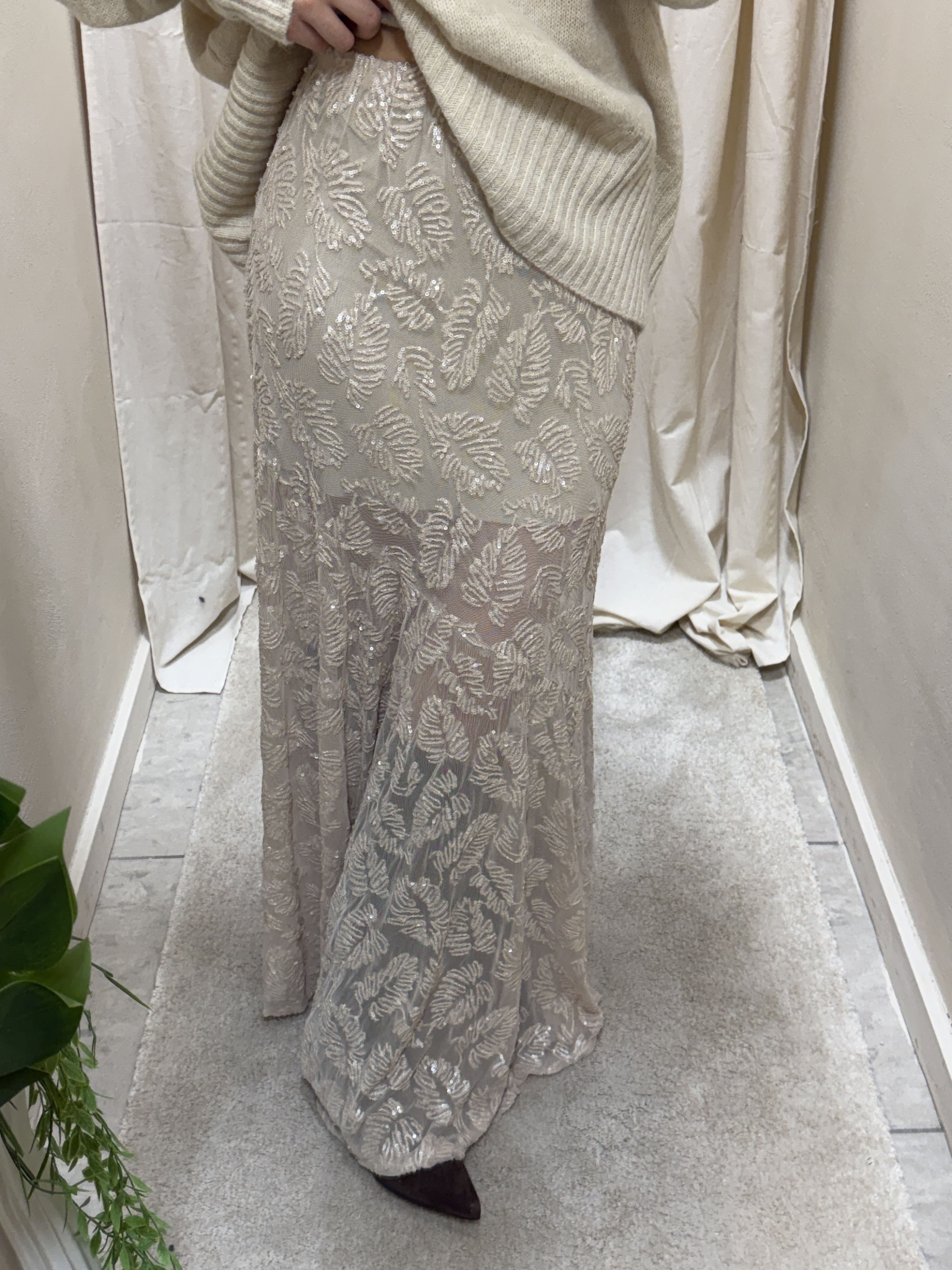 Gonna lunga sirena con paillettes Tensione In