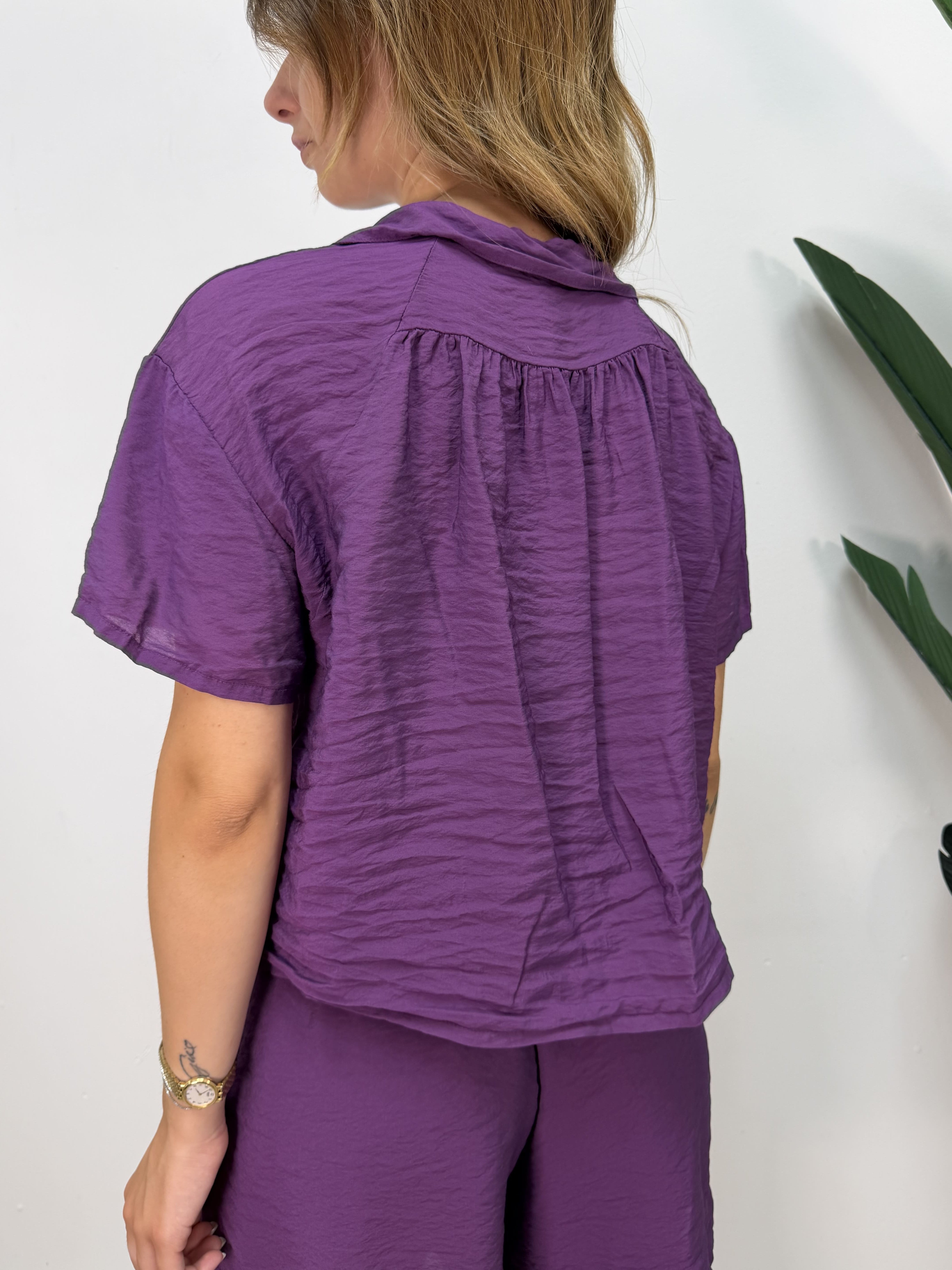 Camicia mezza manica scollo V Tensione In