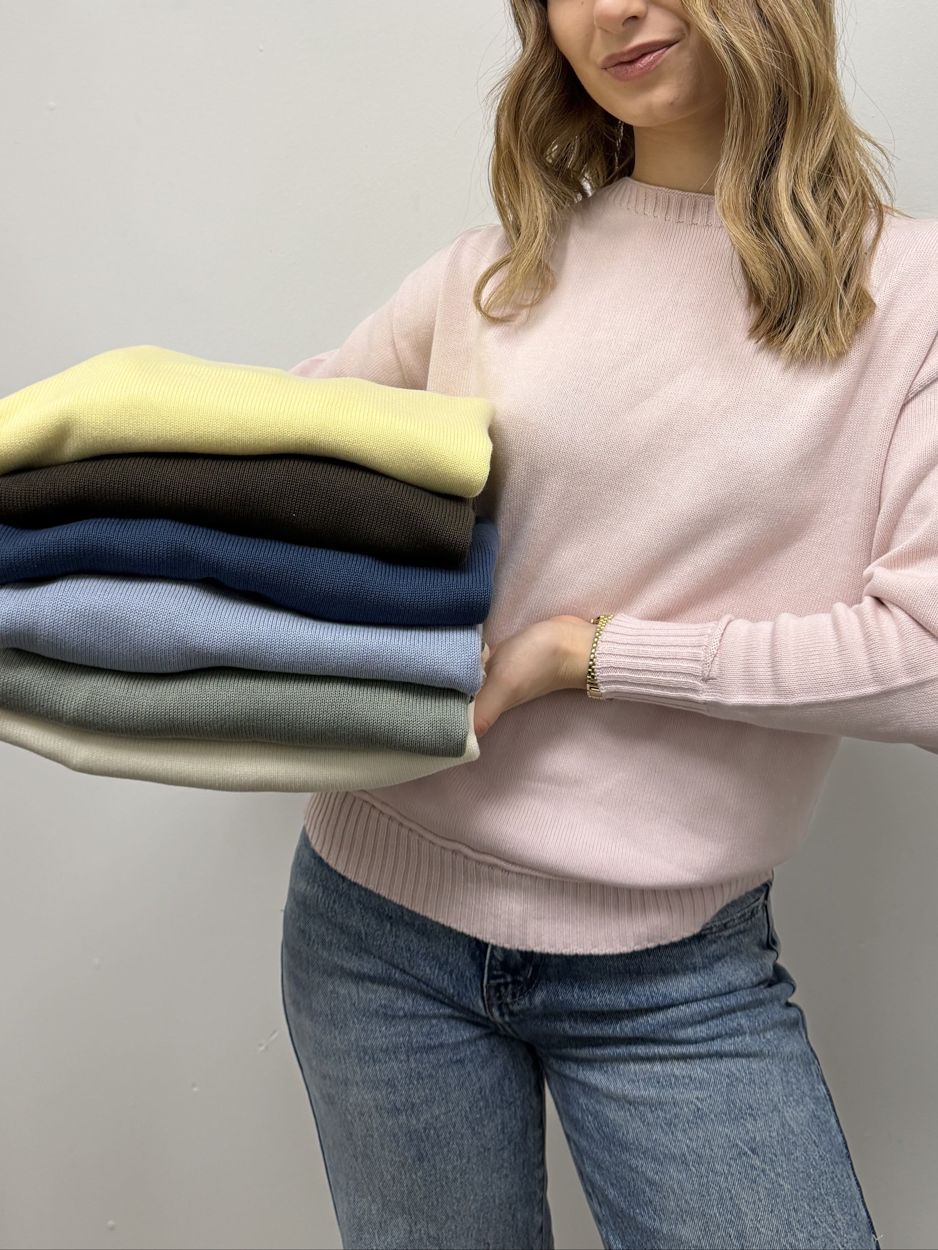 Maglioncino girocollo in cotone Susy Mix