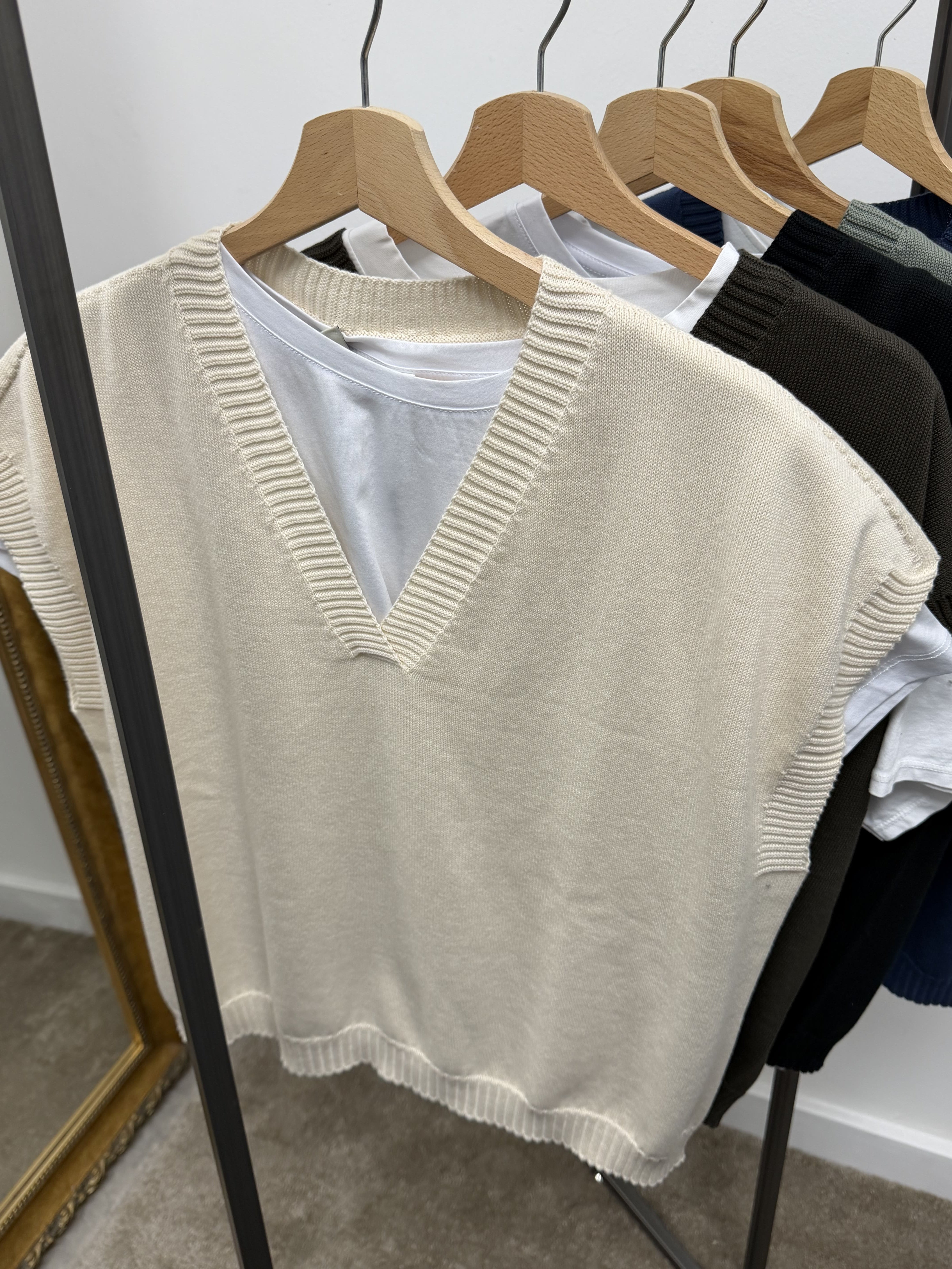 Gilet over in cotone scollo V Susy Mix