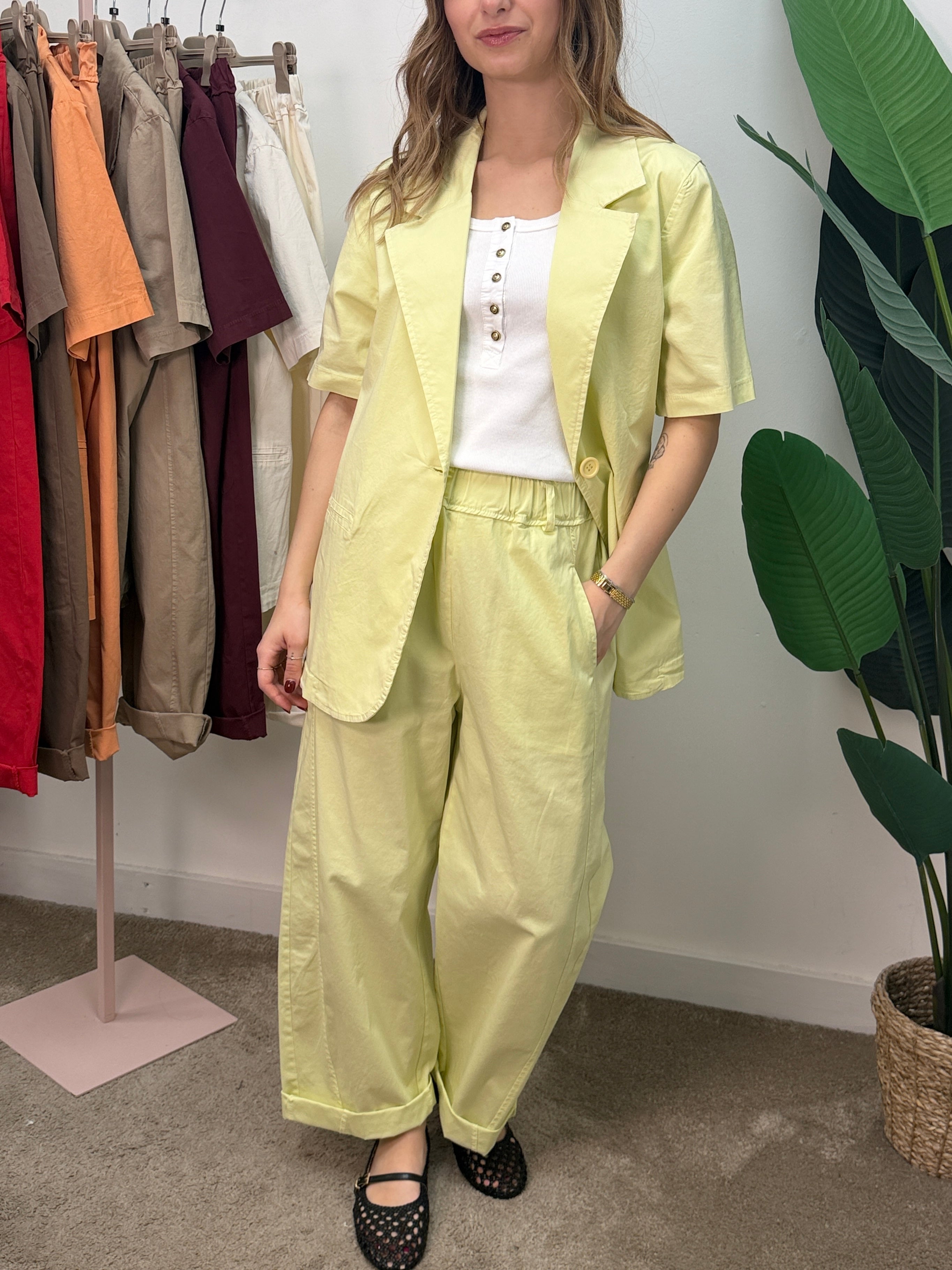 Pantalone barrel elastico in vita MyD x GiuGió