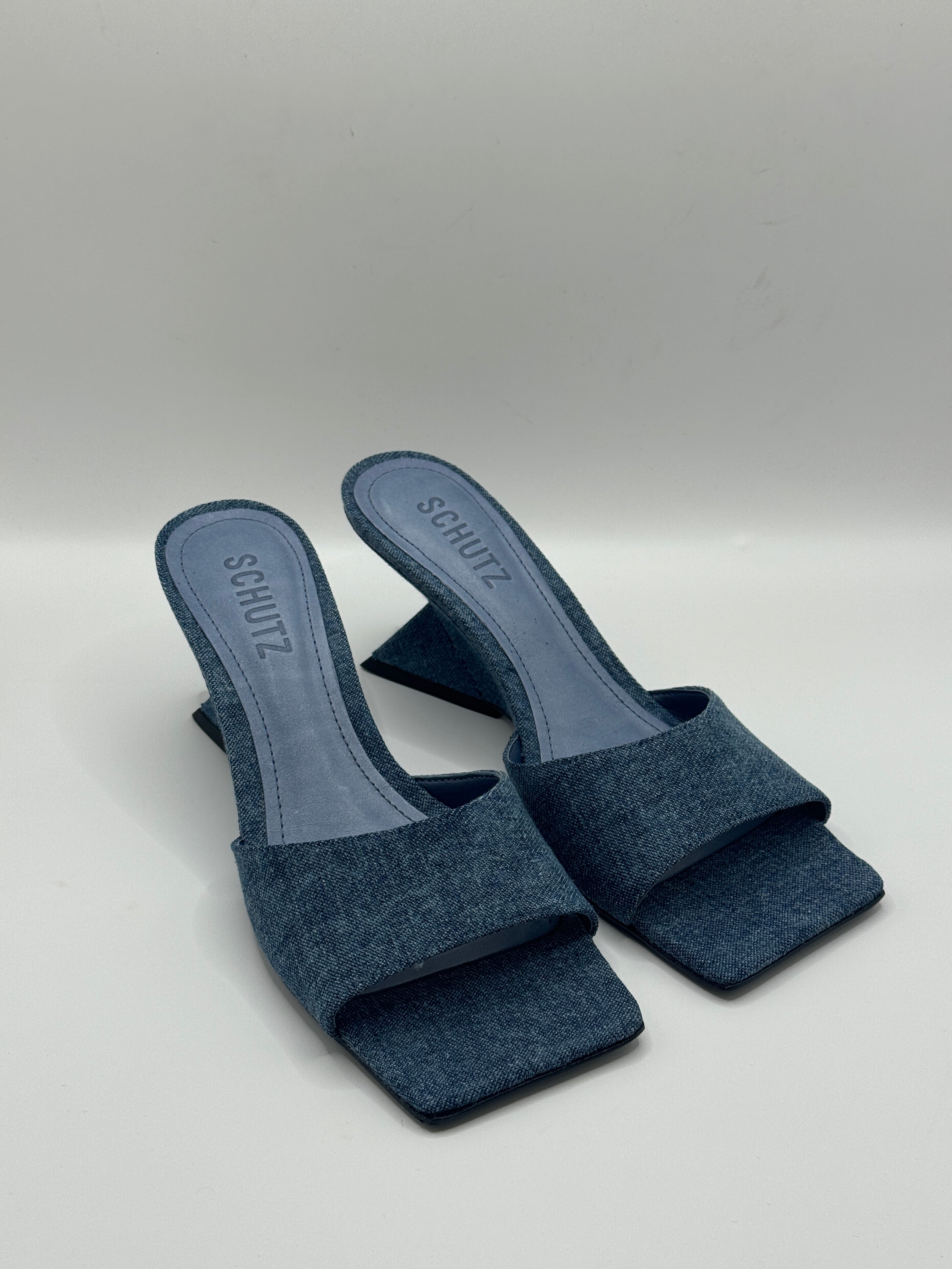 Mule con tacco in denim  Schutz