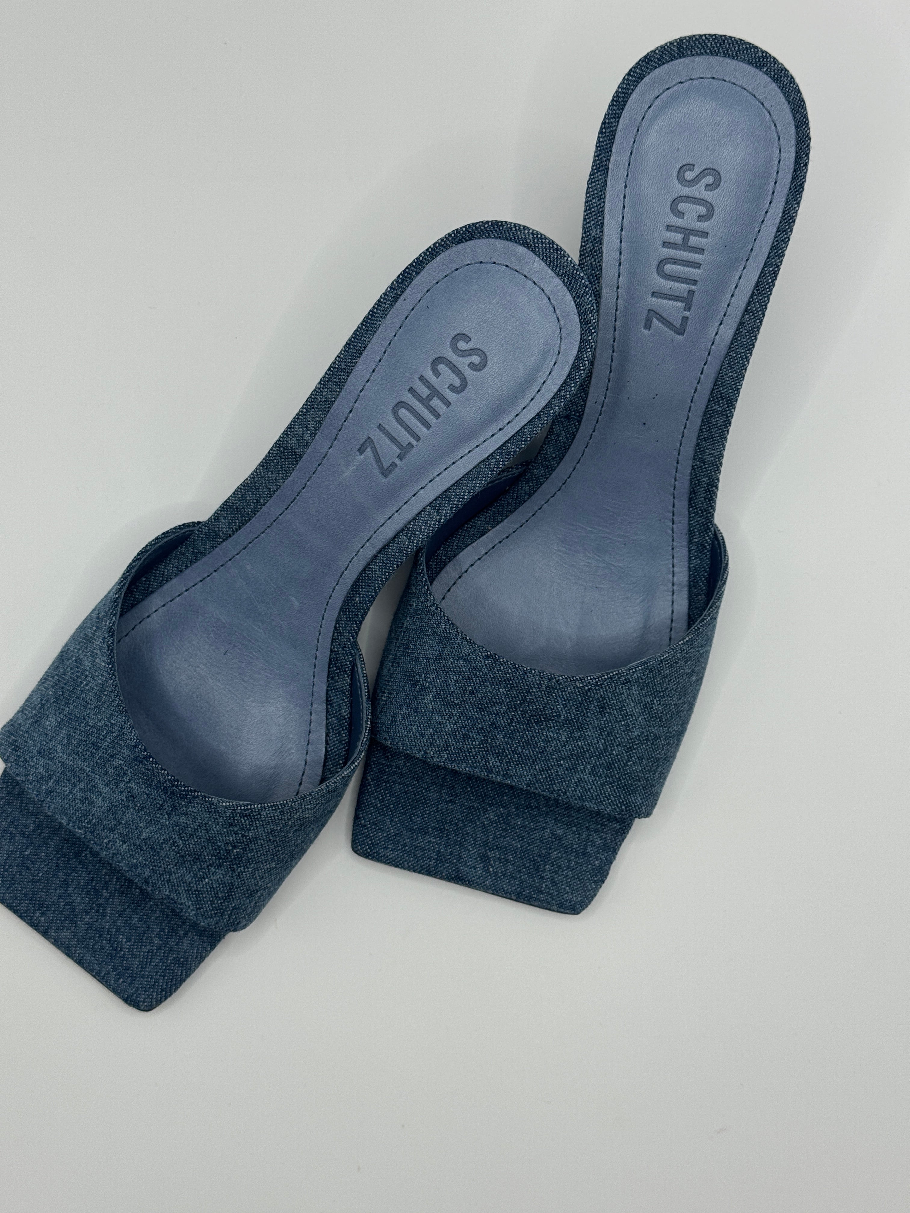 Mule con tacco in denim  Schutz