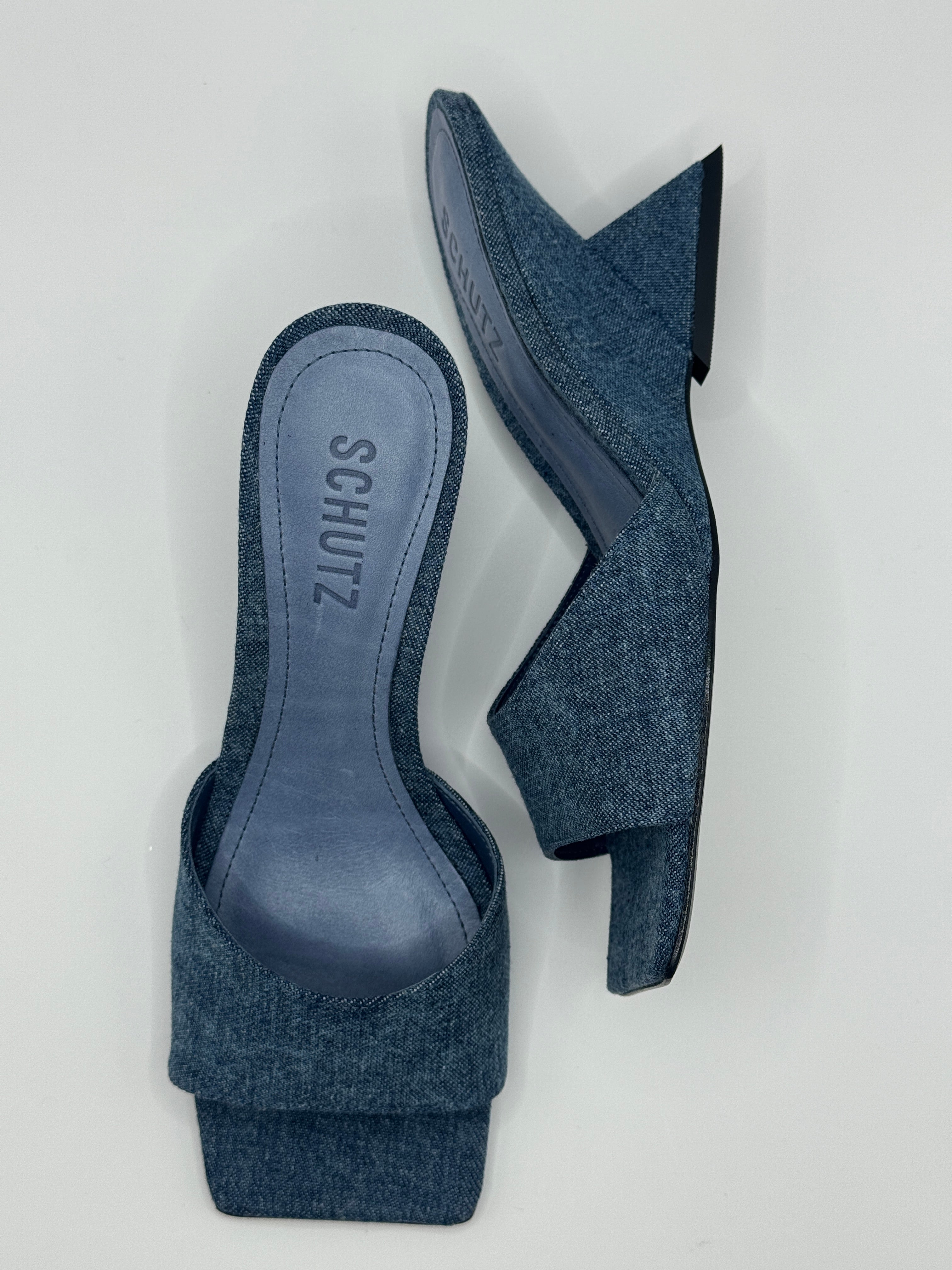 Mule con tacco in denim  Schutz