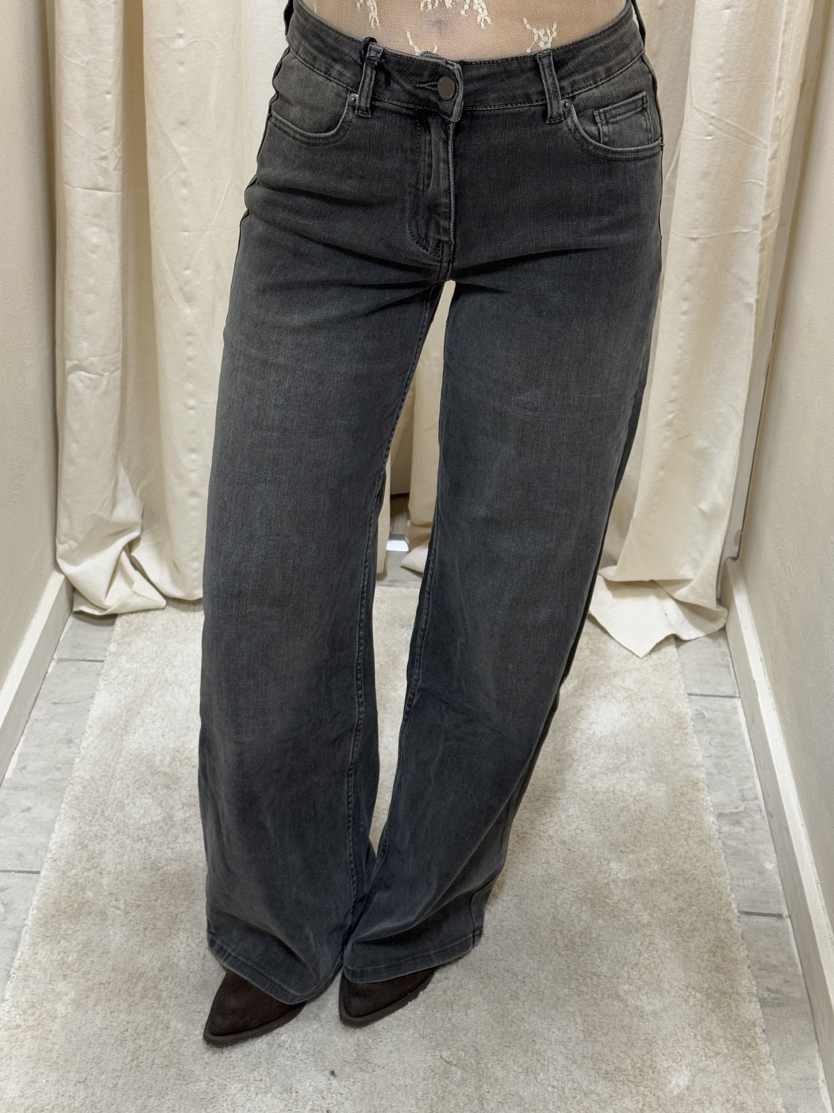 Jeans wide leg grigio MyD