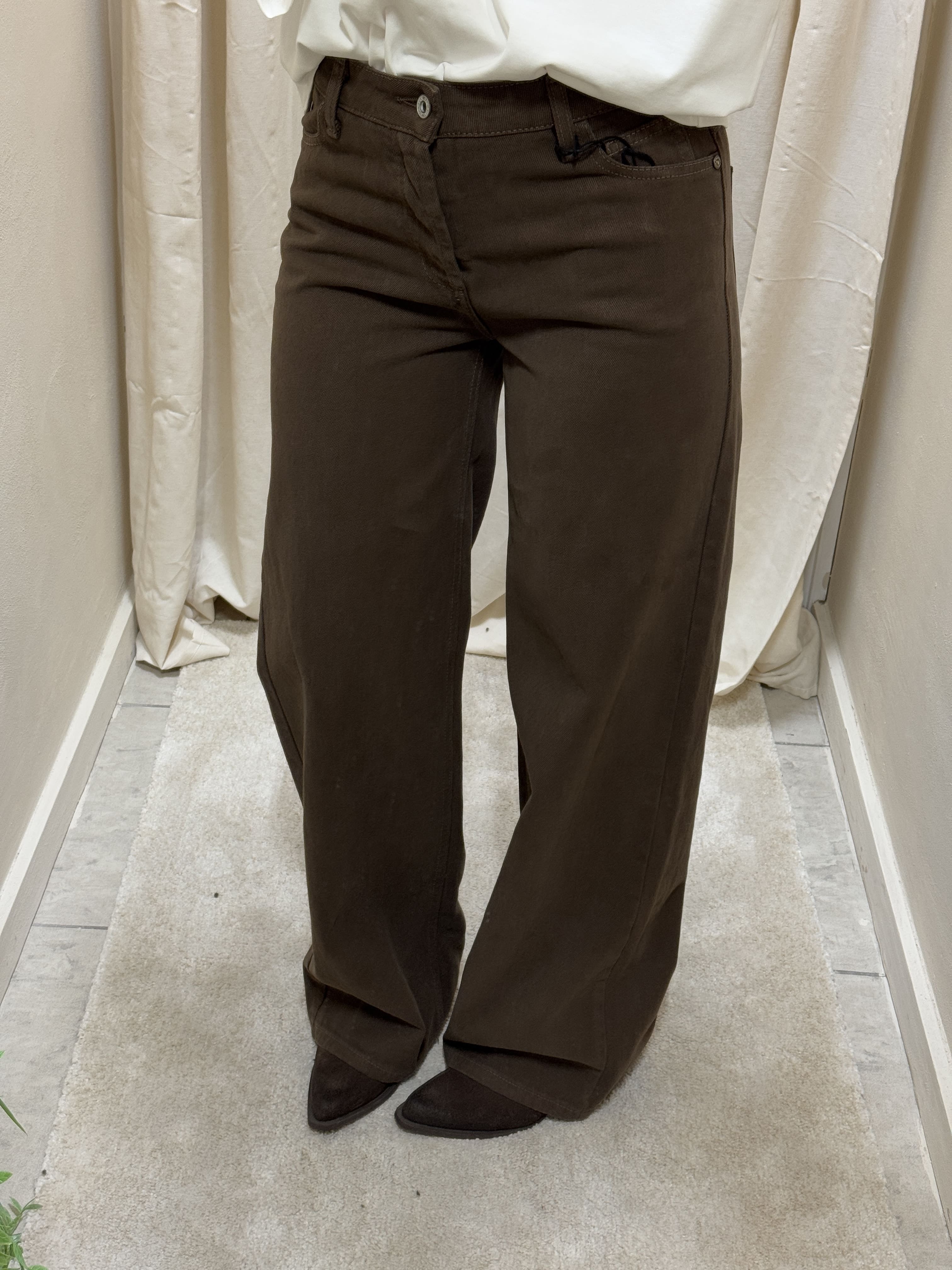 Pantalone in denim 5 tasche gamba dritta Please