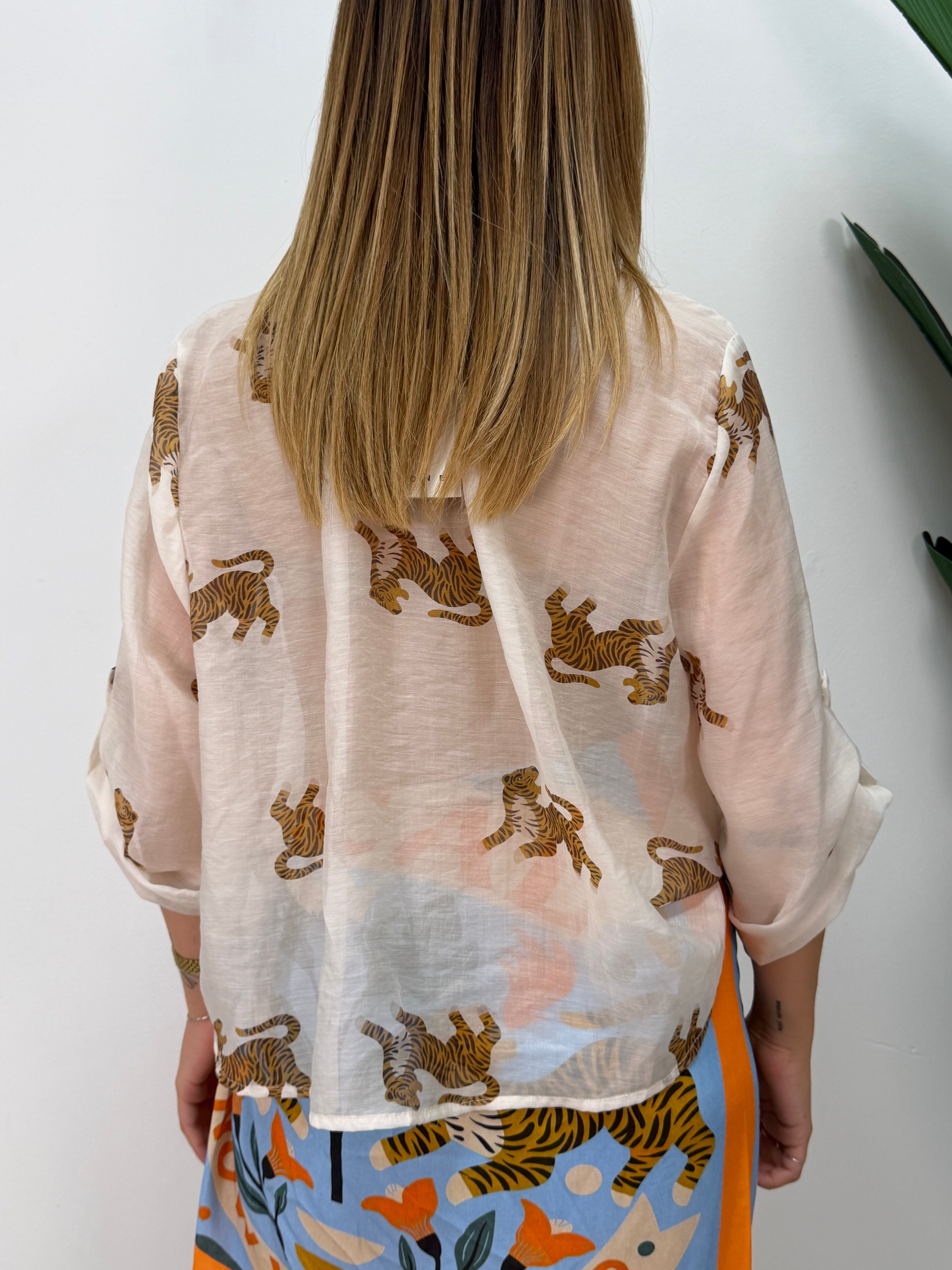 Camicia in mussola stampa tigri HaveOne