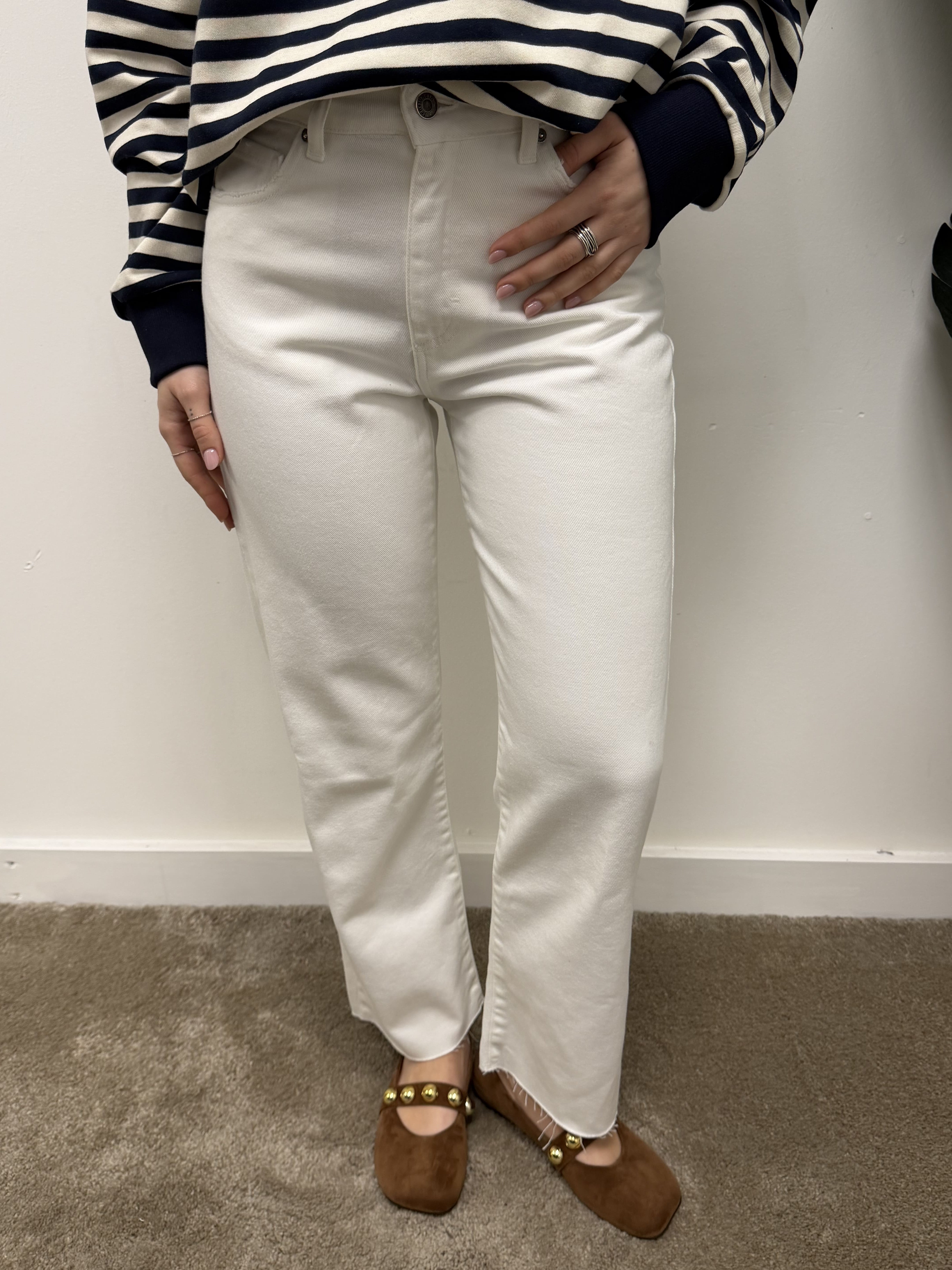 Jeans sigaretta mod. Tom bianco Tensione In