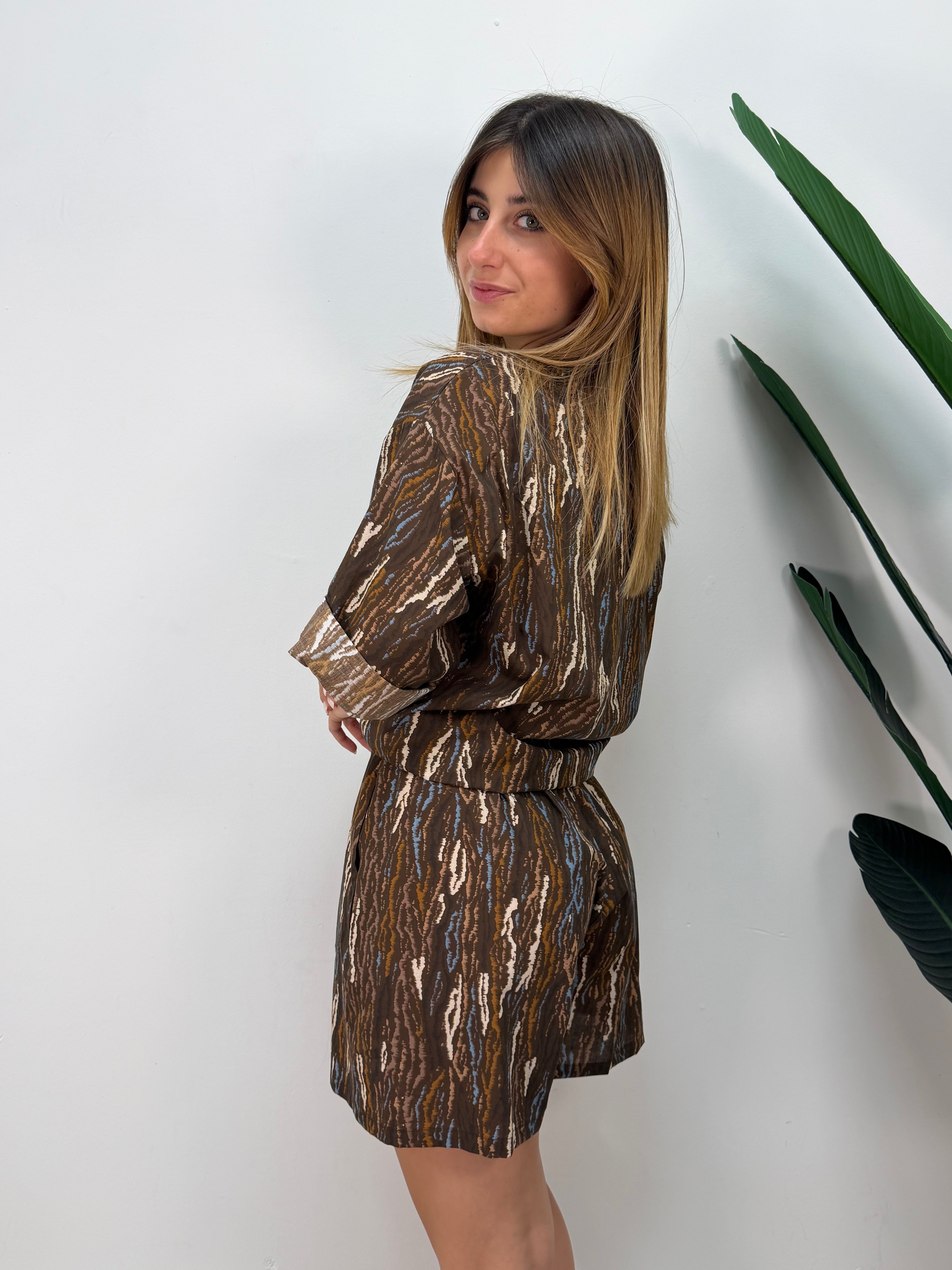 Coordinato camicia e short stampa fantasia Susy Mix
