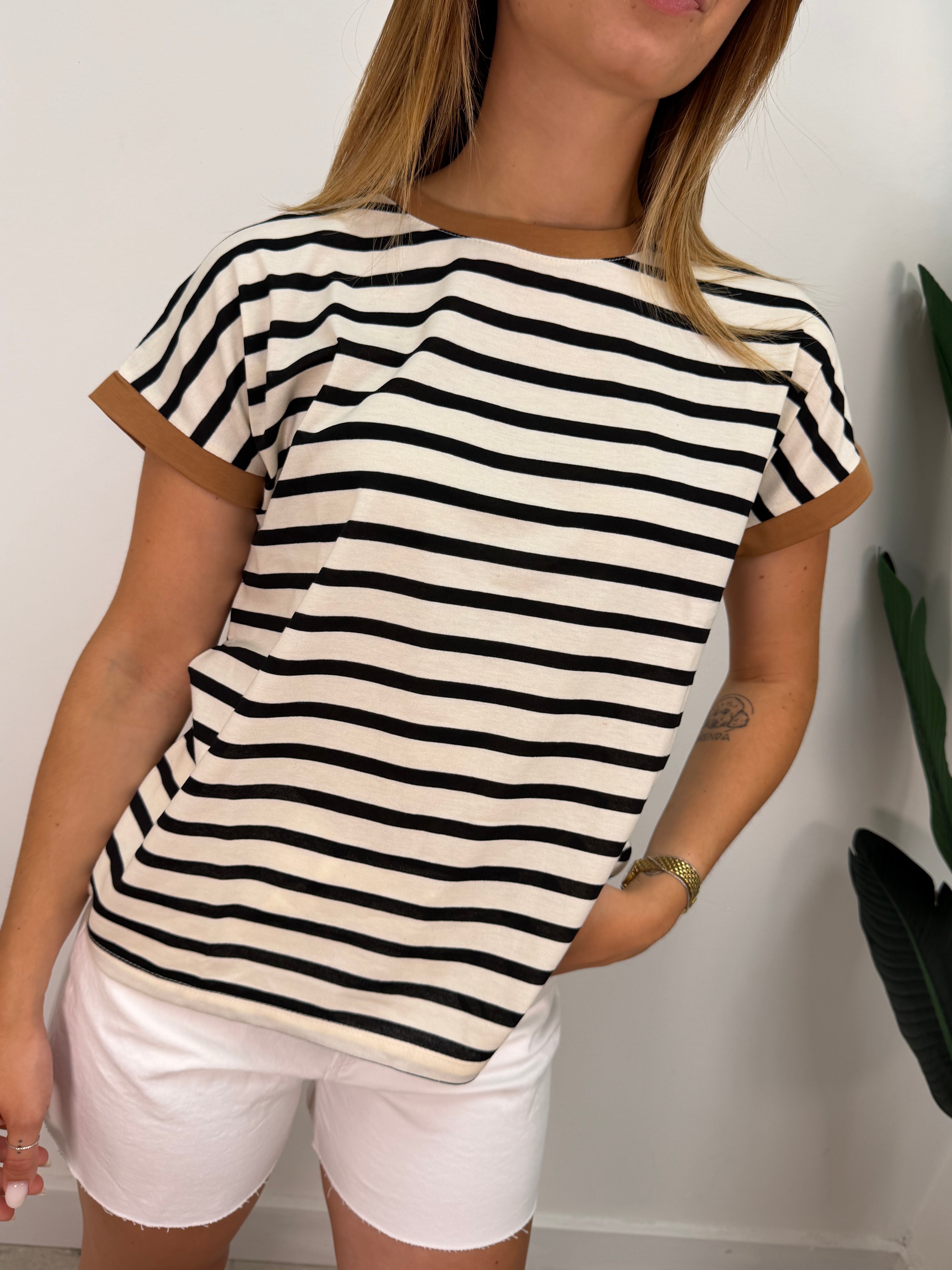 T-Shirt girocollo rigata Susy Mix