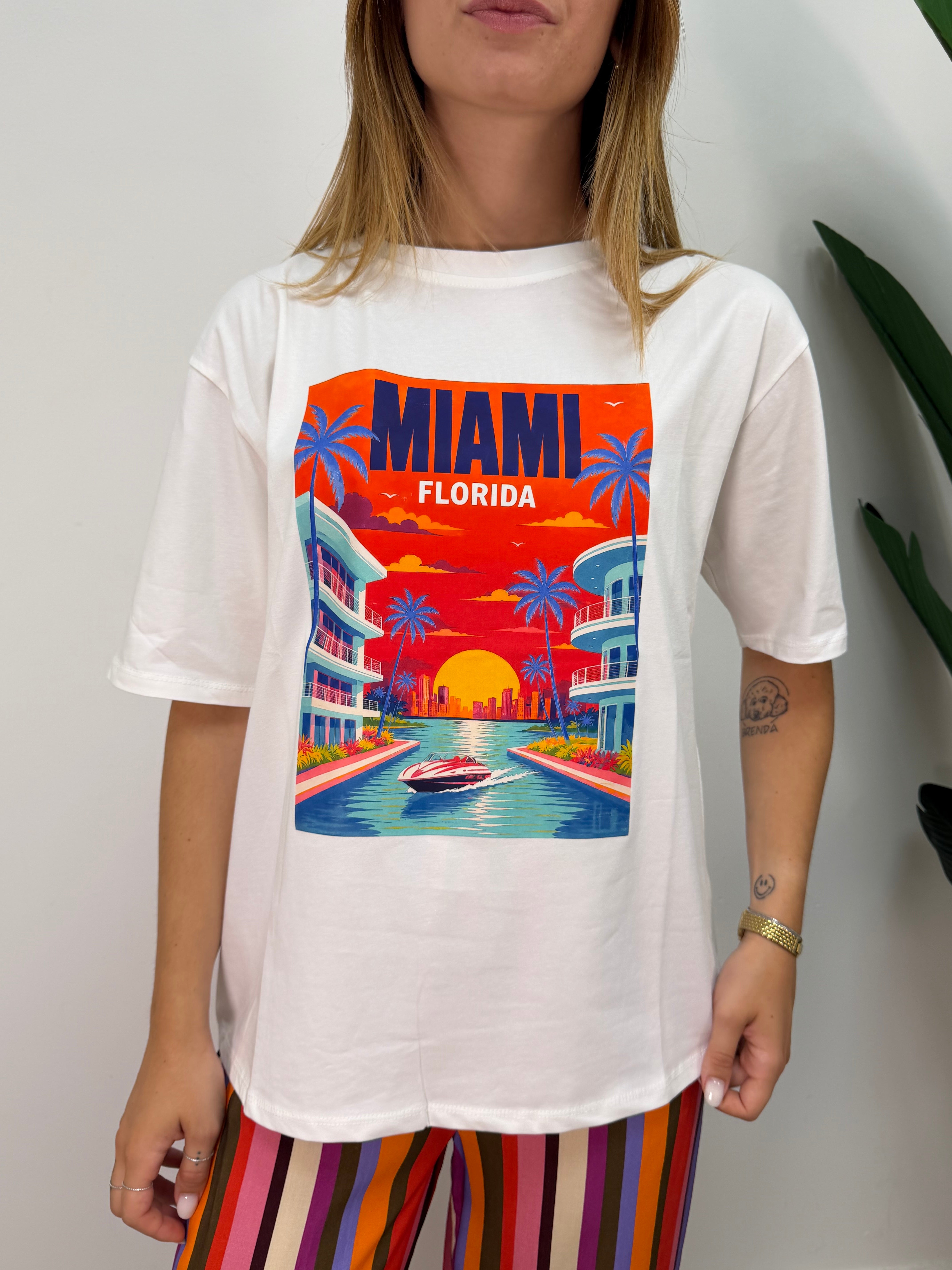 T-shirt francobollo Miami Susy Mix