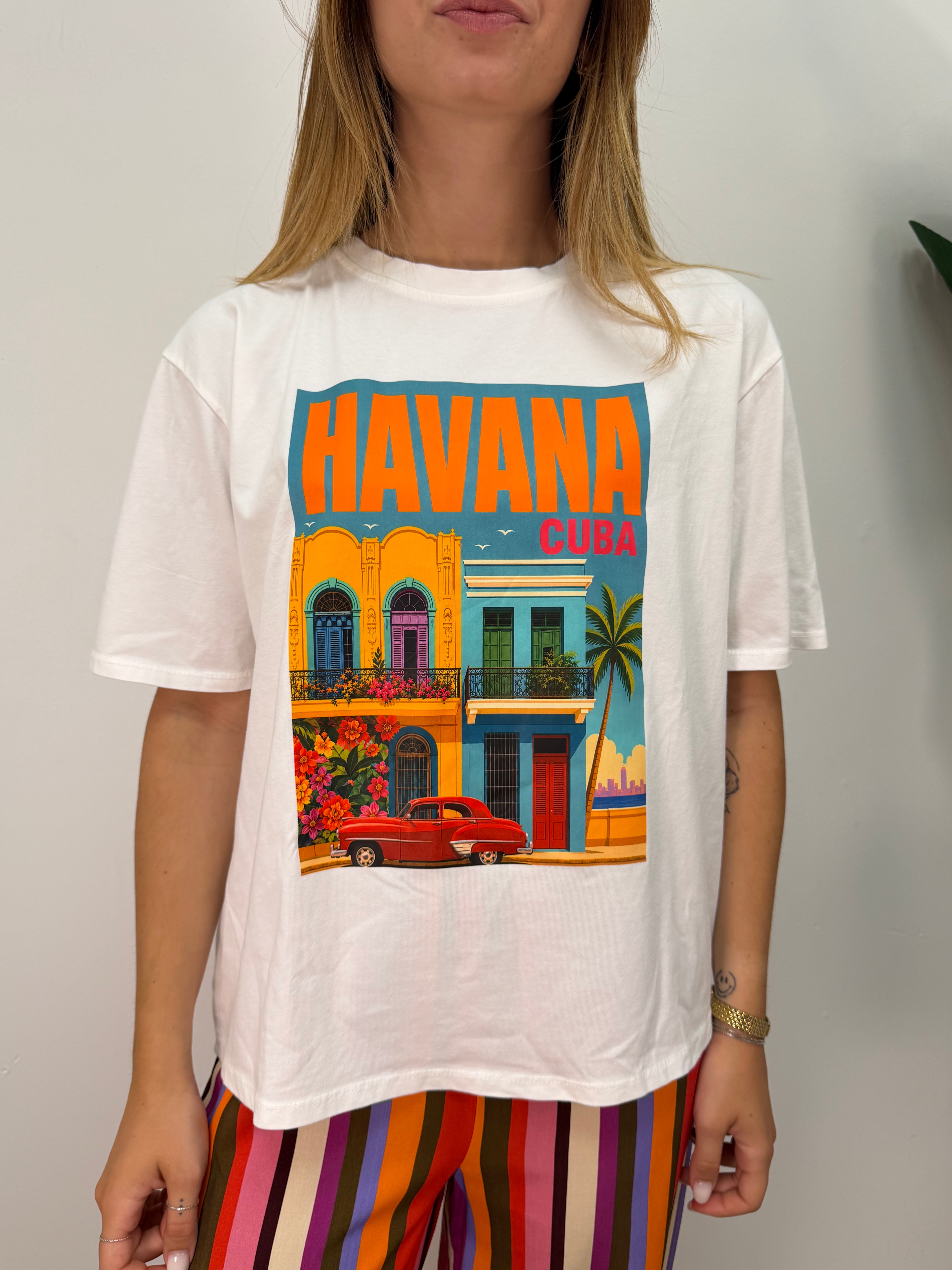 T-shirt francobollo Havana Susy Mix