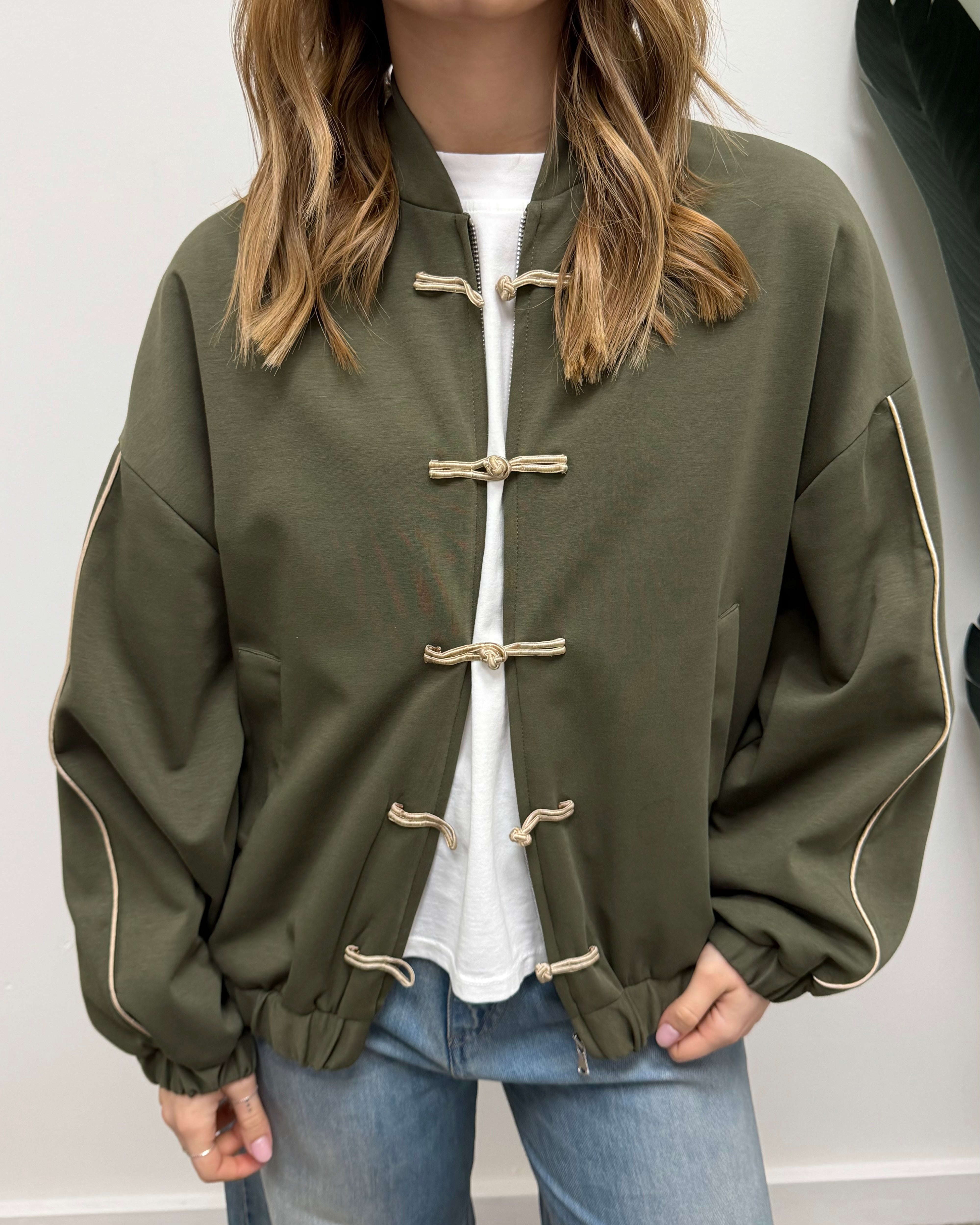 Giubbino con zip e alamari Dixie