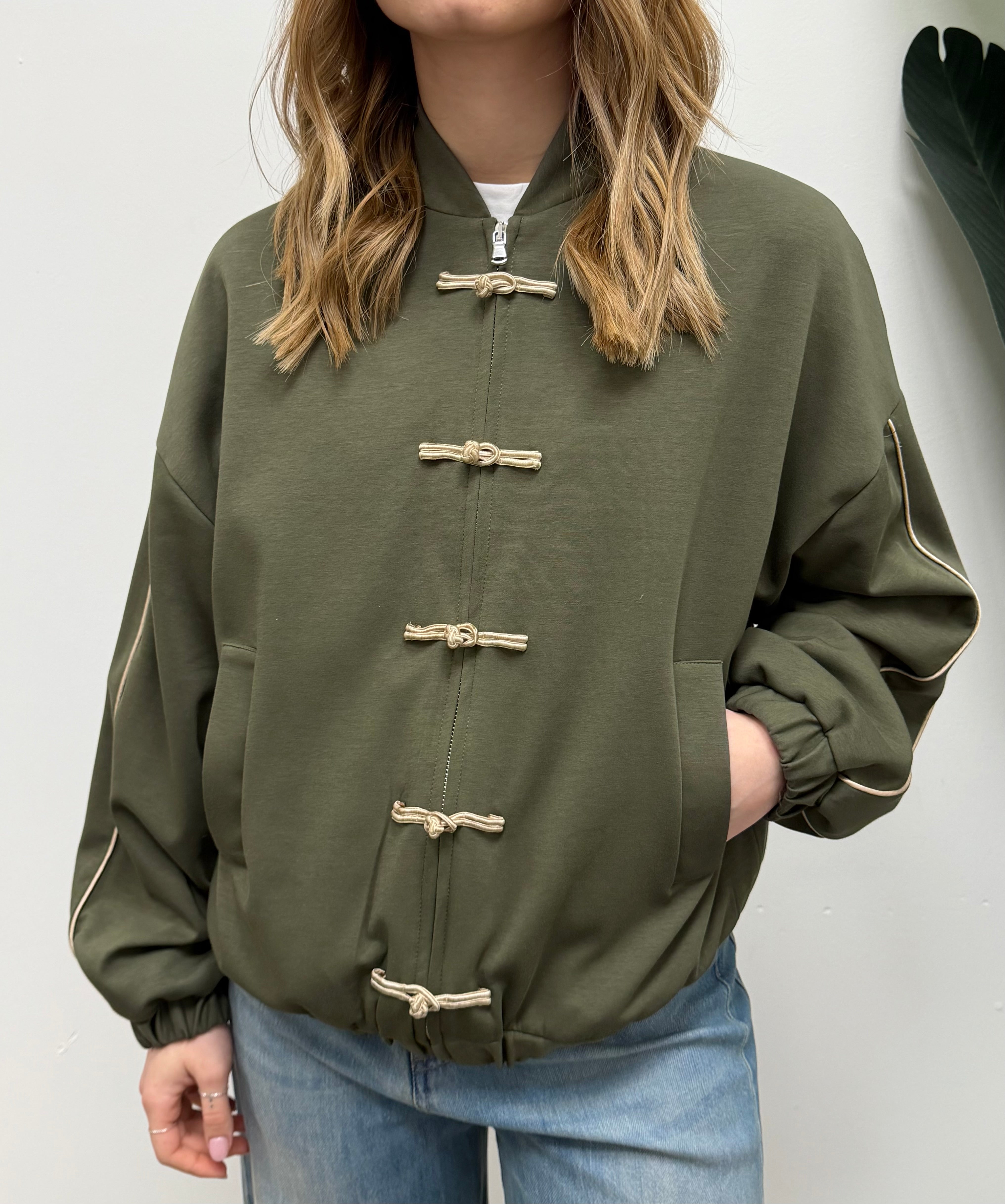 Giubbino con zip e alamari Dixie