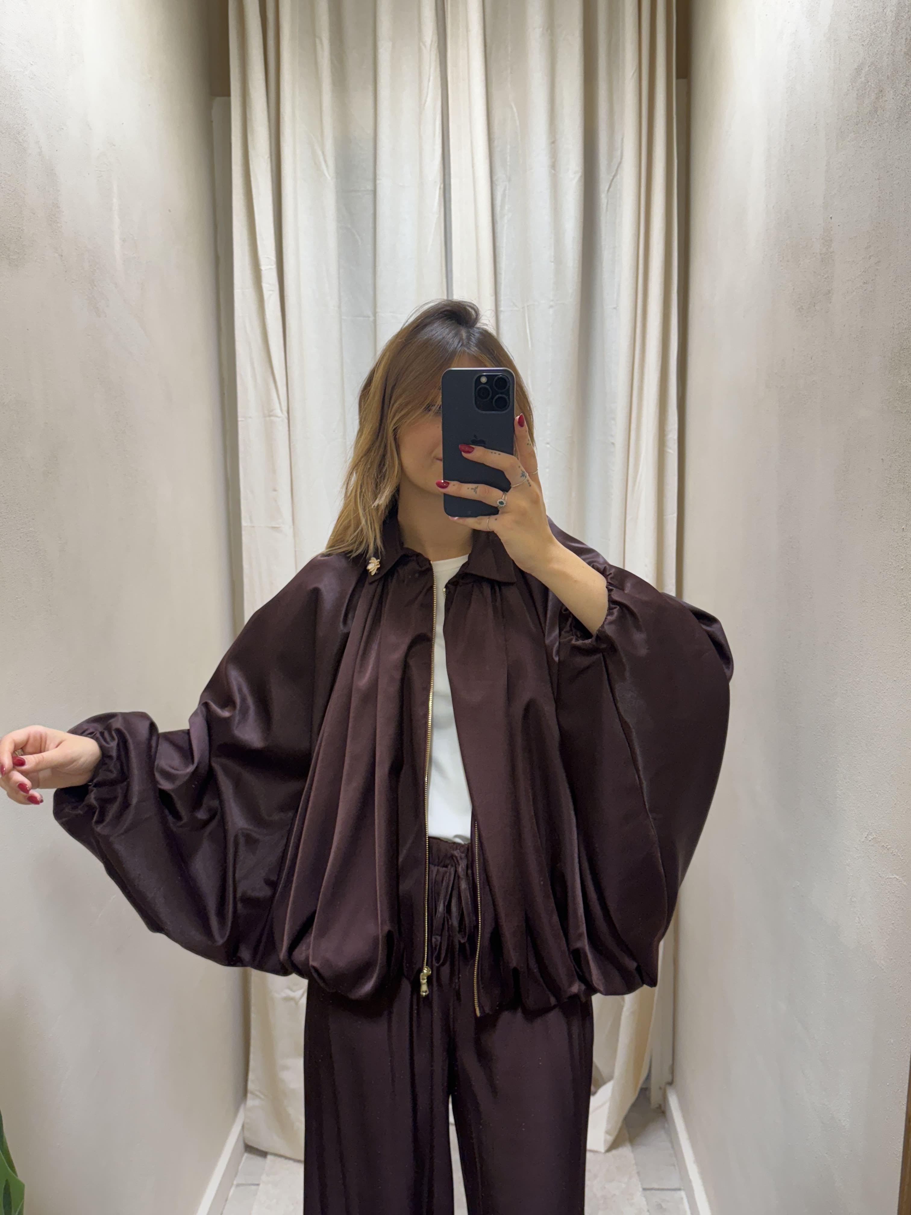 Bomber over in viscosa manica raglan Susy Mix