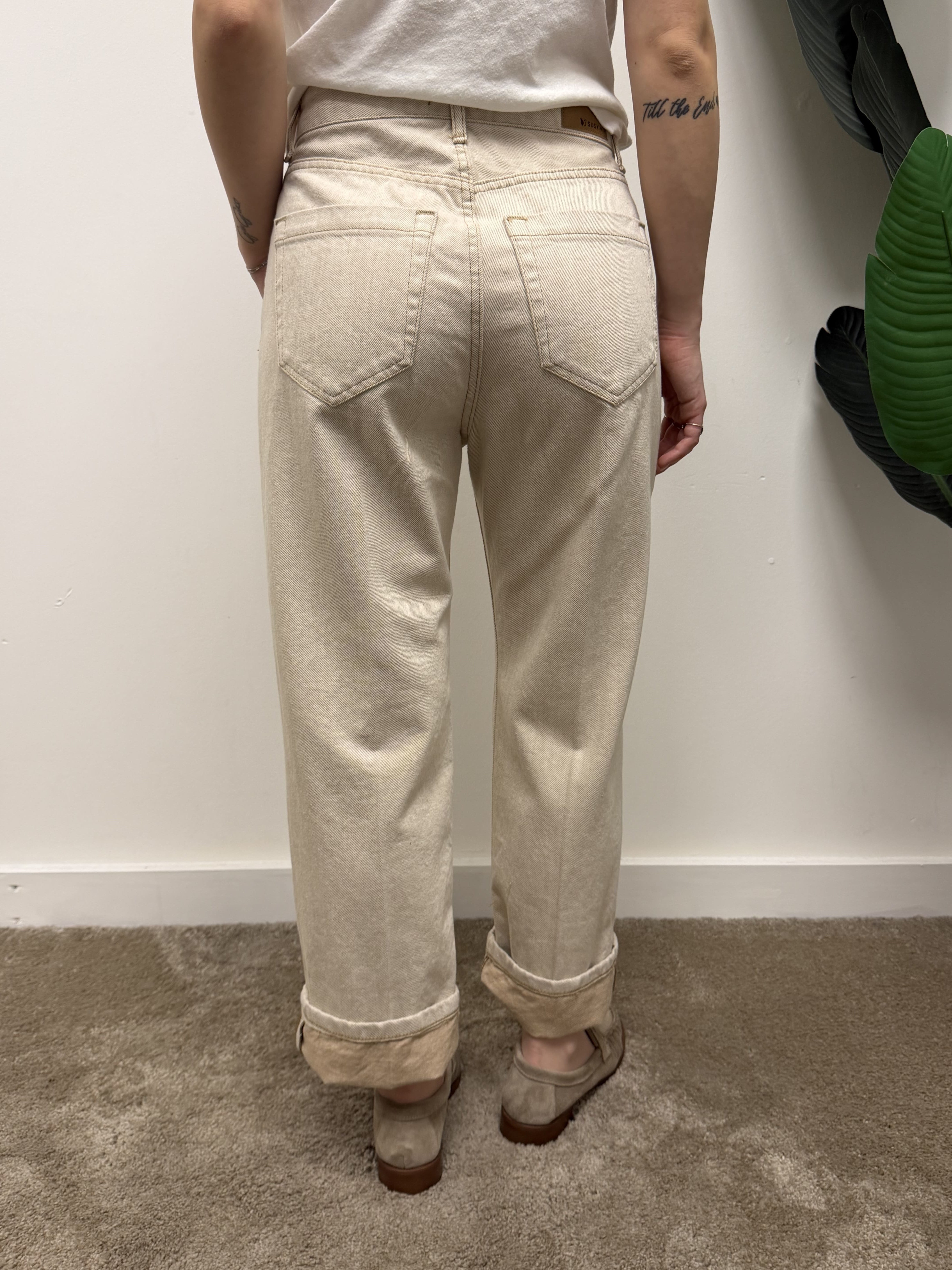 Jeans gamba dritta con maxi risvolto Susy Mix