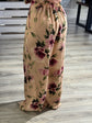 Pantalone fluido stampa floreale con pinces Dixie